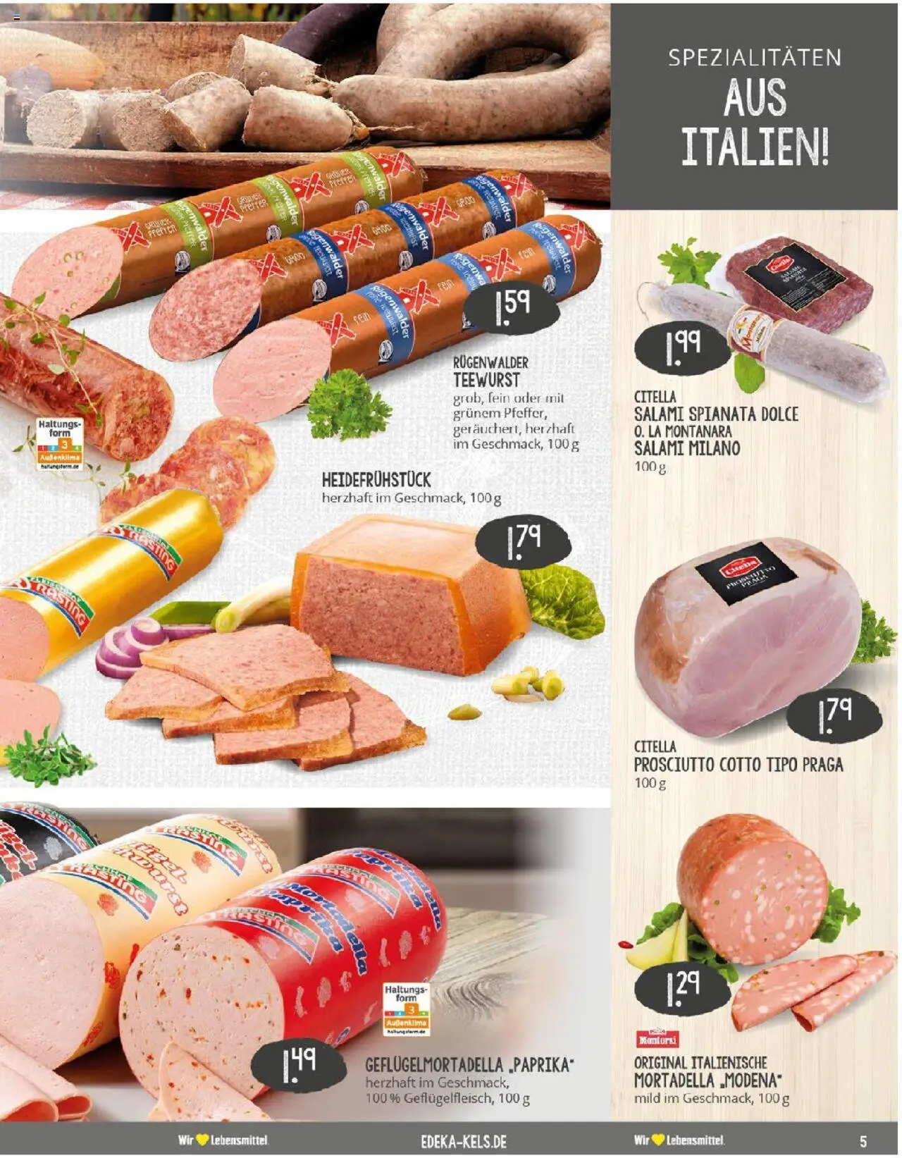 Edeka prospekt Ratingen	 - gültig ab dem 20.07.2025 | Seite: 5 | Produkte: Salami