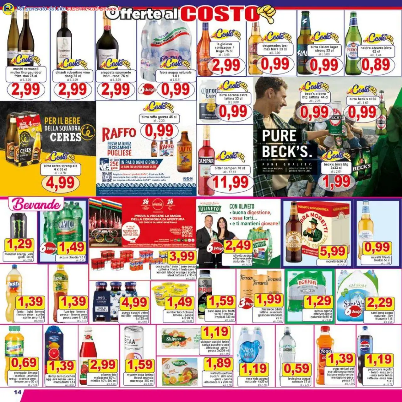 Volantino Pewex del 17.09.2025 | Pagina: 14 | Prodotti: Birra, Limone, Vino, Menta