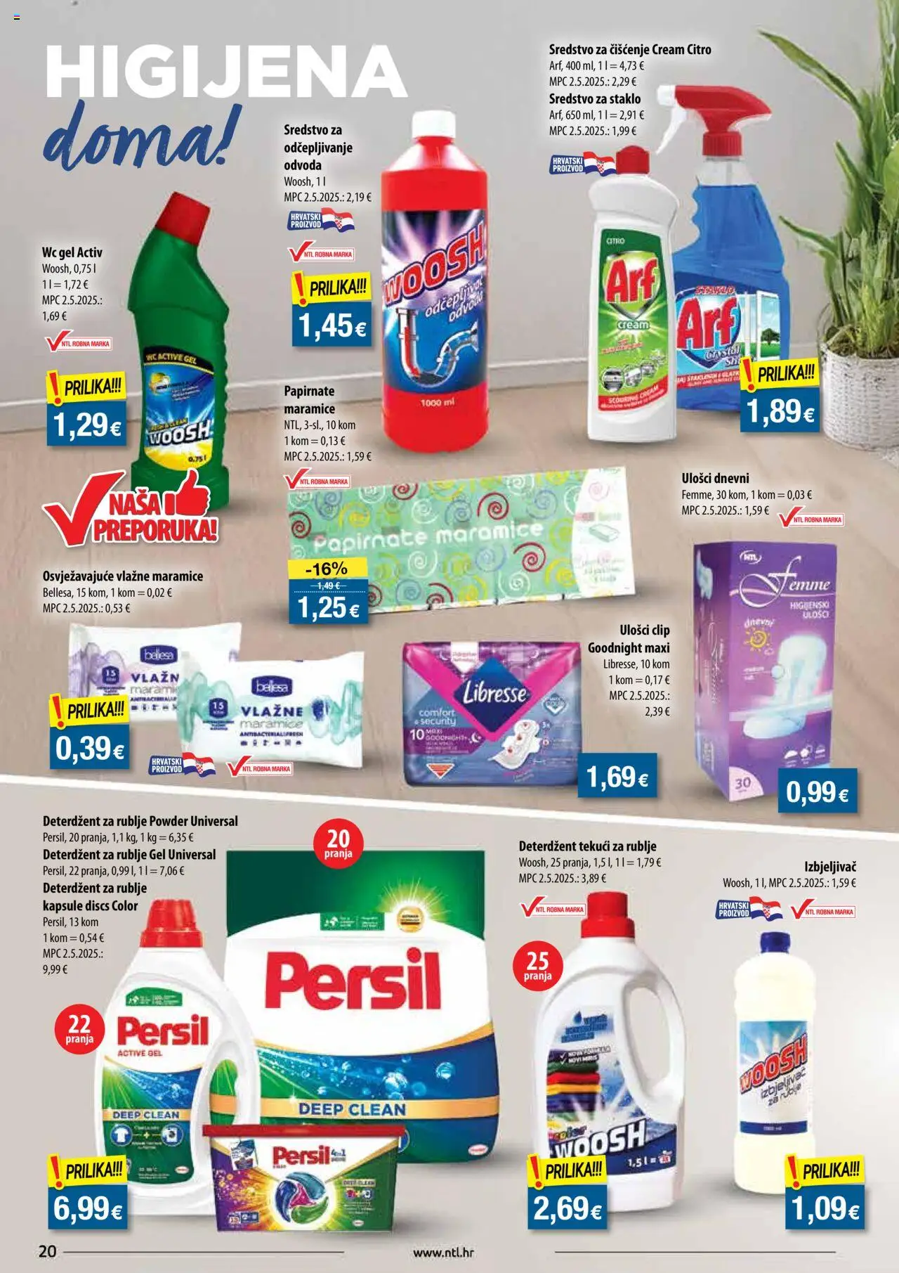 NTL katalog | vrijedi od 27.08.2025 | Stranica: 20 | Proizvodi: Vlažne maramice, Deterdžent, Libresse, Persil