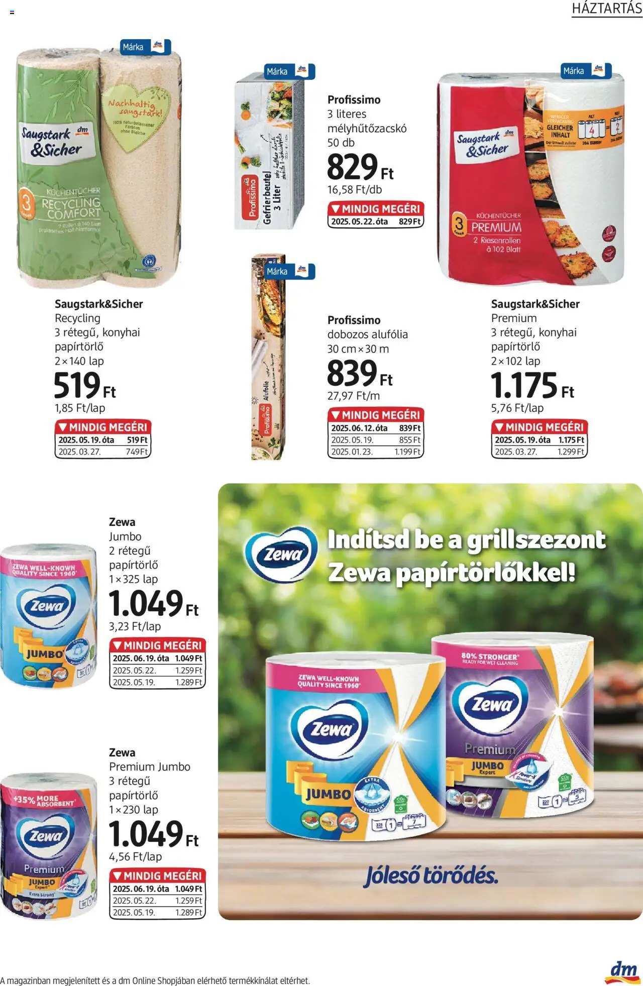 DM Drogerie Markt akciós ujság - amely érvényes a következő dátumtól: 31.07.2025 | Oldal: 21 | Termékek: Papírtörlő