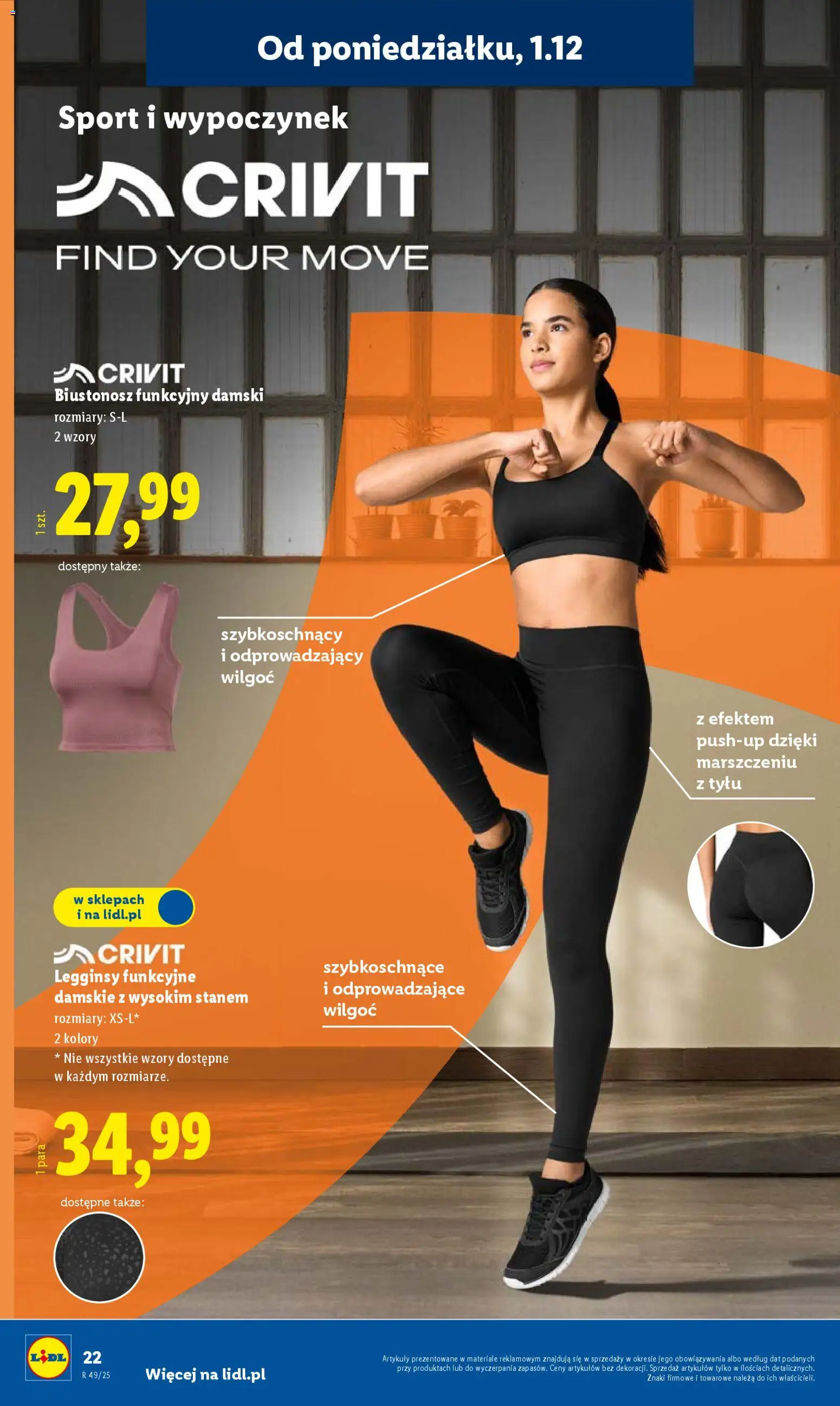 Lidl Gazetka - Cyber Monday od 01.12.2025 | Strona: 28 | Produkty: Biustonosz, Legginsy