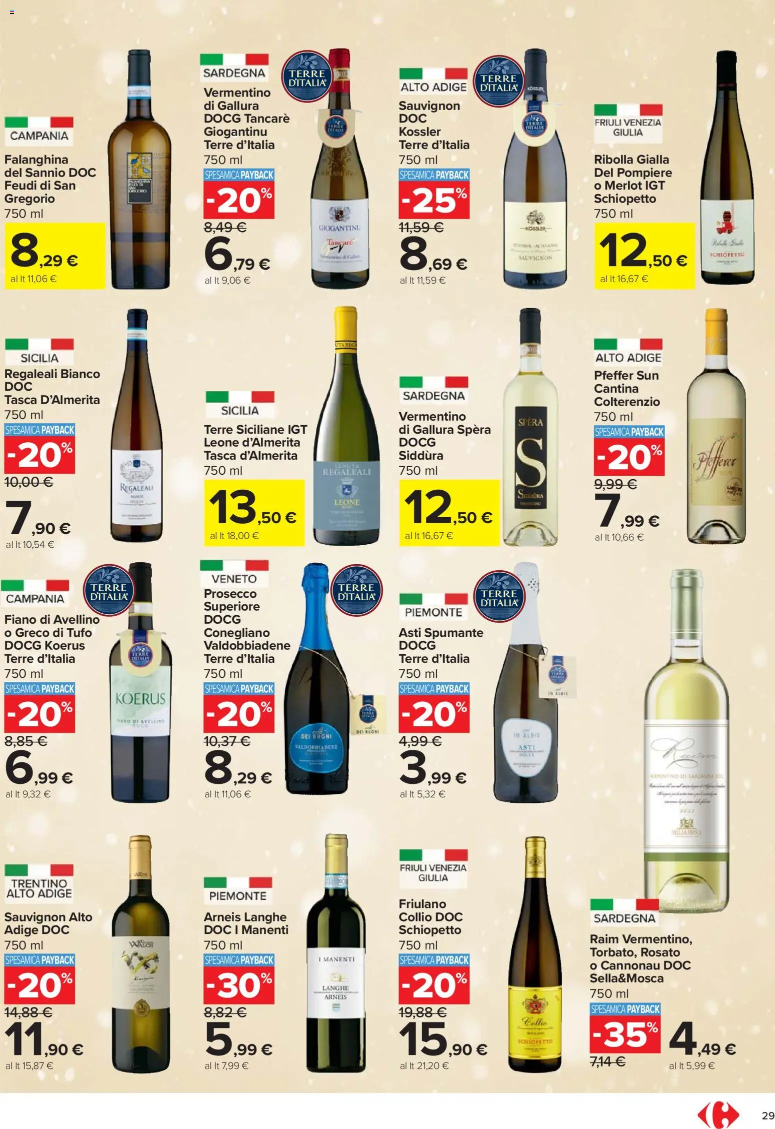 Volantino Carrefour del 27.11.2025 | Pagina: 29 | Prodotti: Prosecco, Spumante