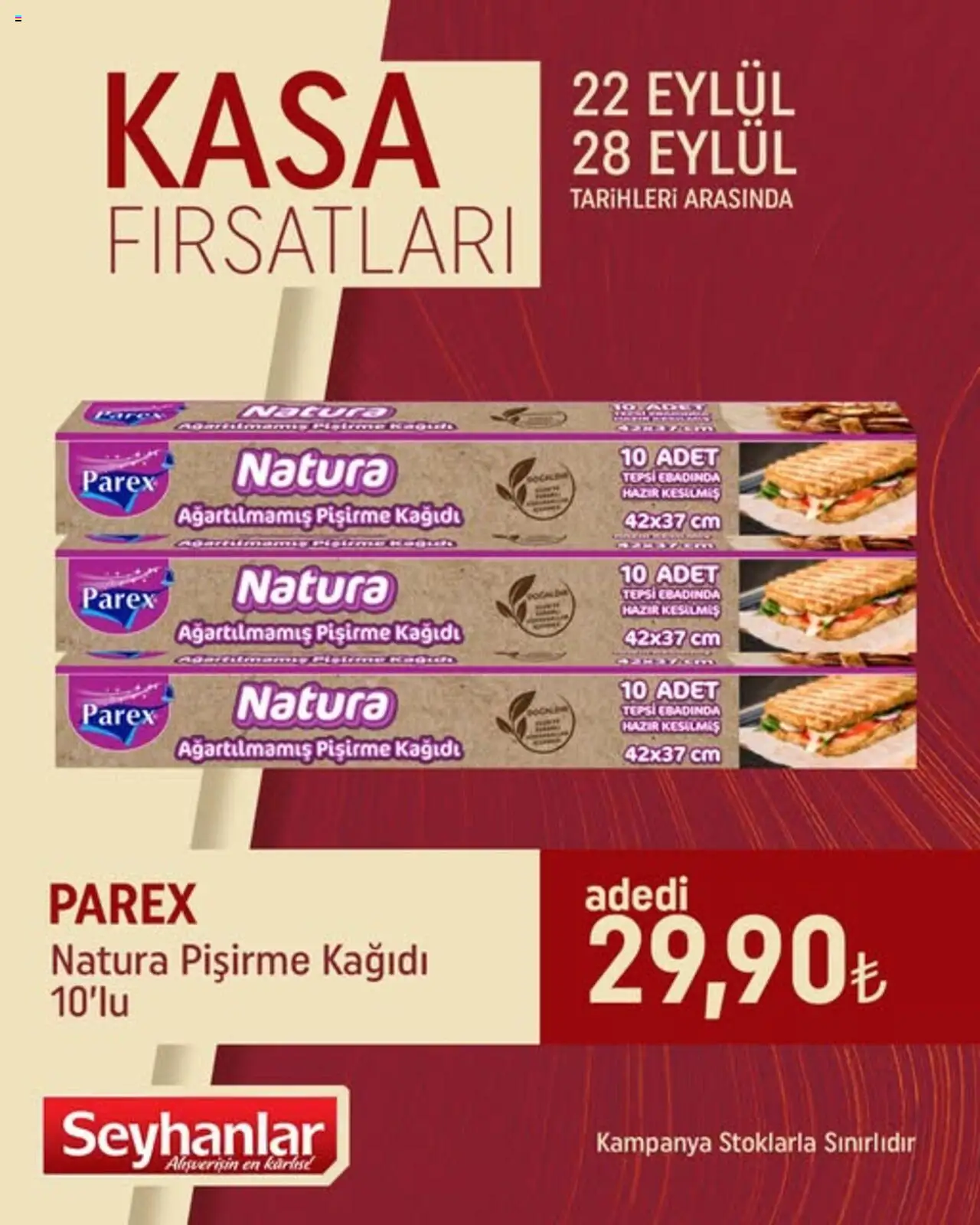 Seyhanlar Market Kasa Fırsatları - 22.09.2025 tarihinden itibaren geçerlidir | Sayfa: 2 | Ürünler: Tepsi, Kasa