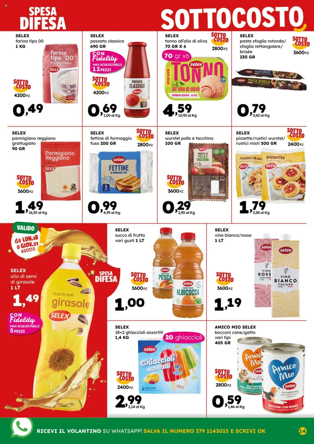 Volantino GECOP del 11.08.2025 | Pagina: 14 | Prodotti: Succo, Formaggio, Olio, Pasta