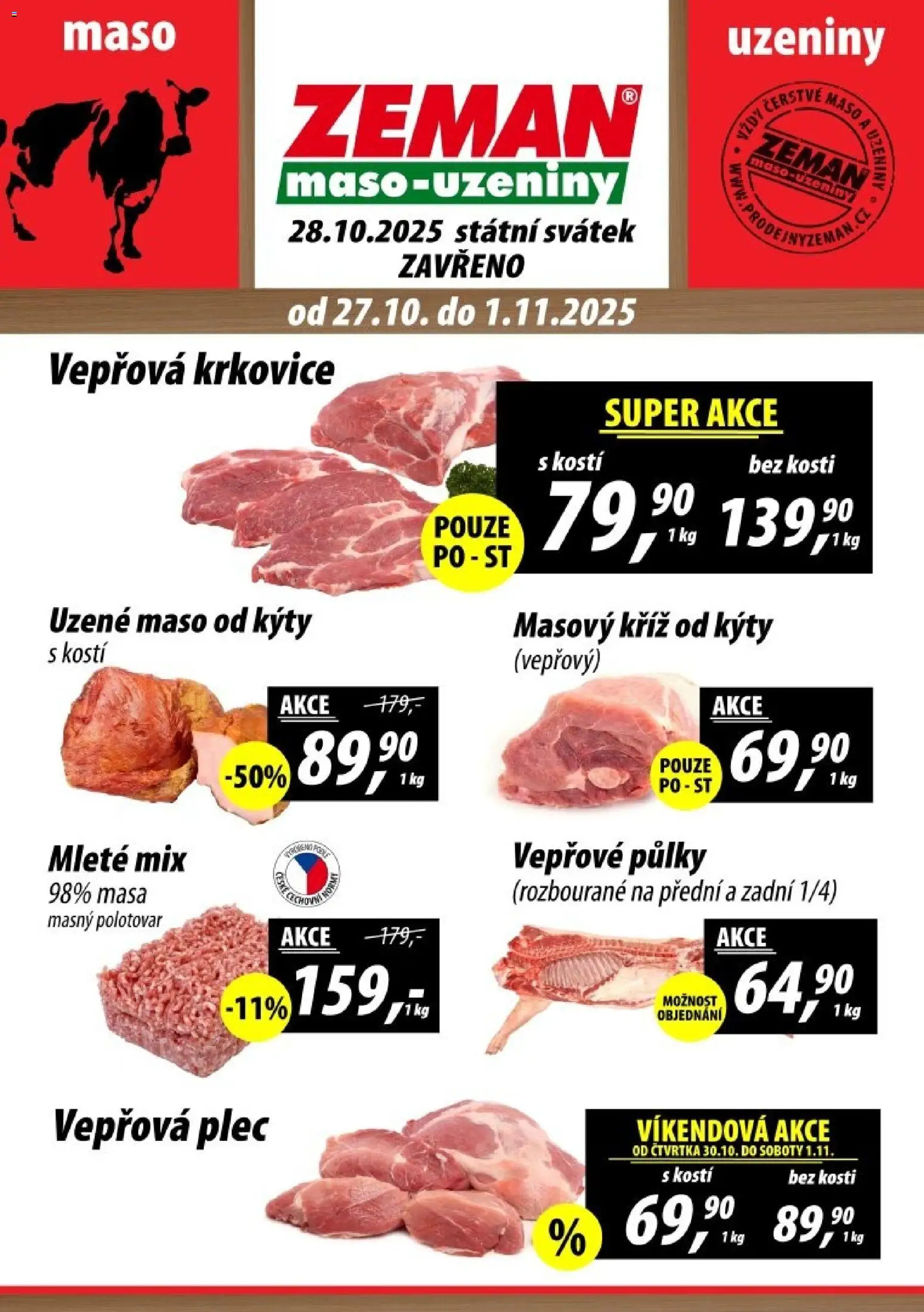 Prodejny Zeman leták - Praha od 27.10.2025 | Strana: 1