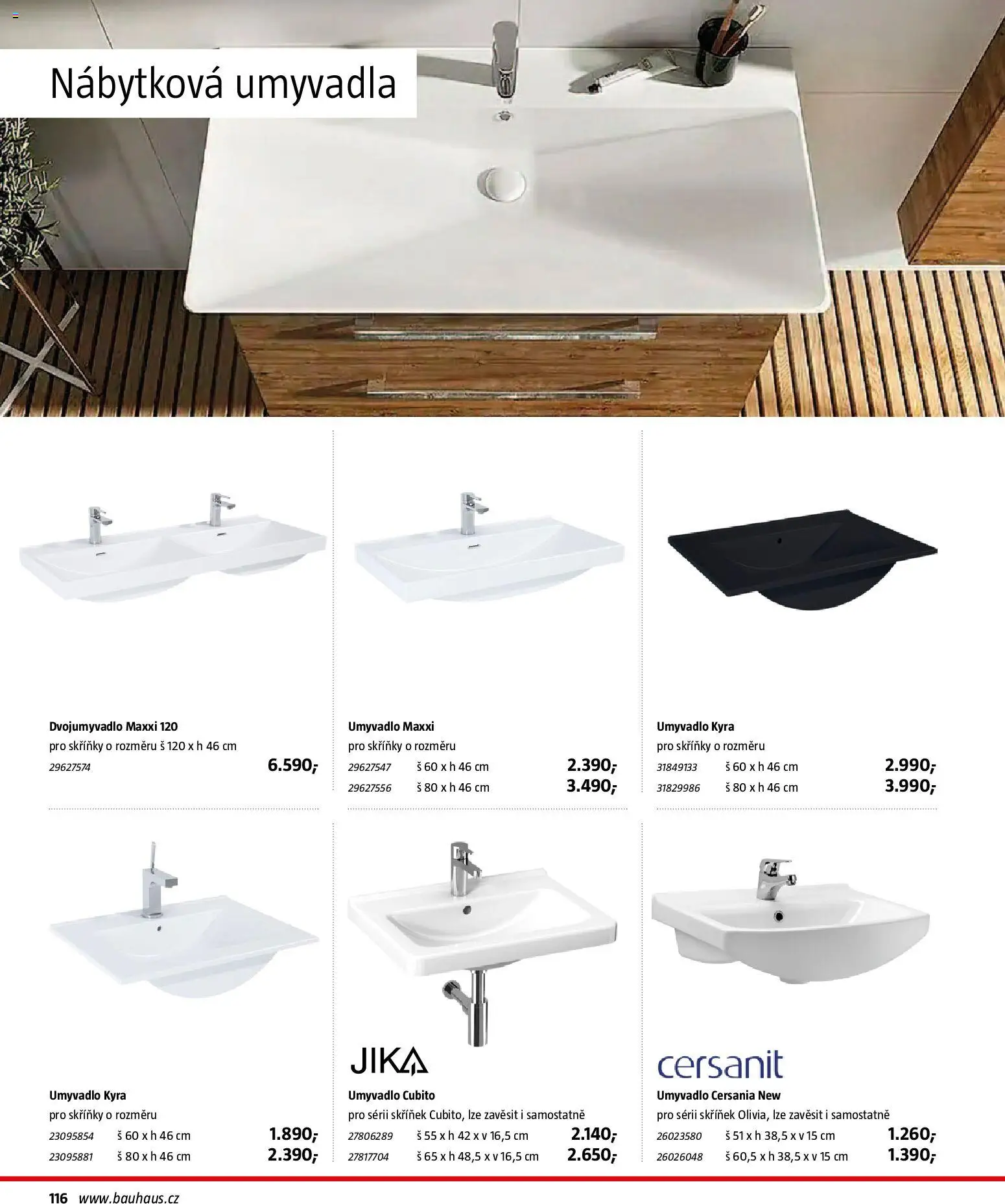 Bauhaus katalog Sanita od 03.11.2025 | Strana: 116 | Produkty: Umyvadlo