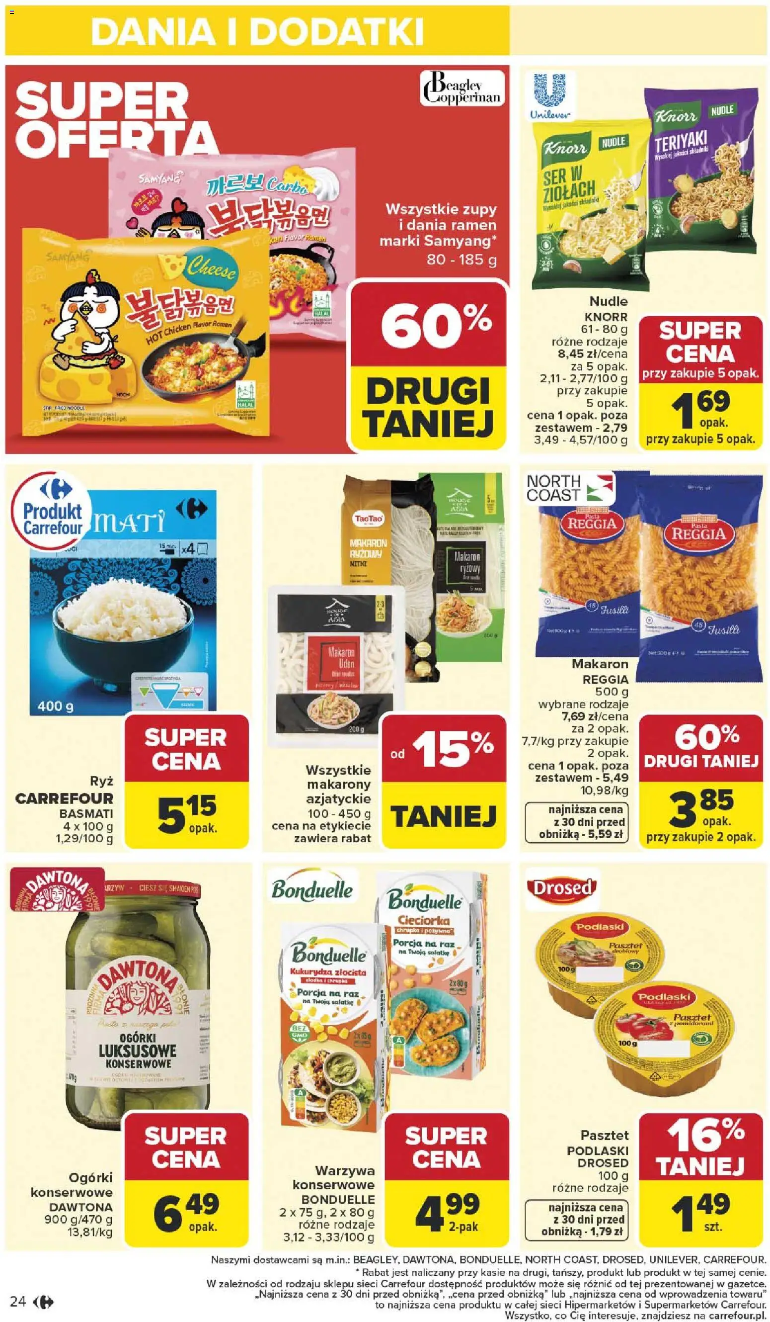 Carrefour Gazetka od 05.01.2026 | Strona: 26 | Produkty: Kukurydza, Cieciorka, Makaron, Ogórki
