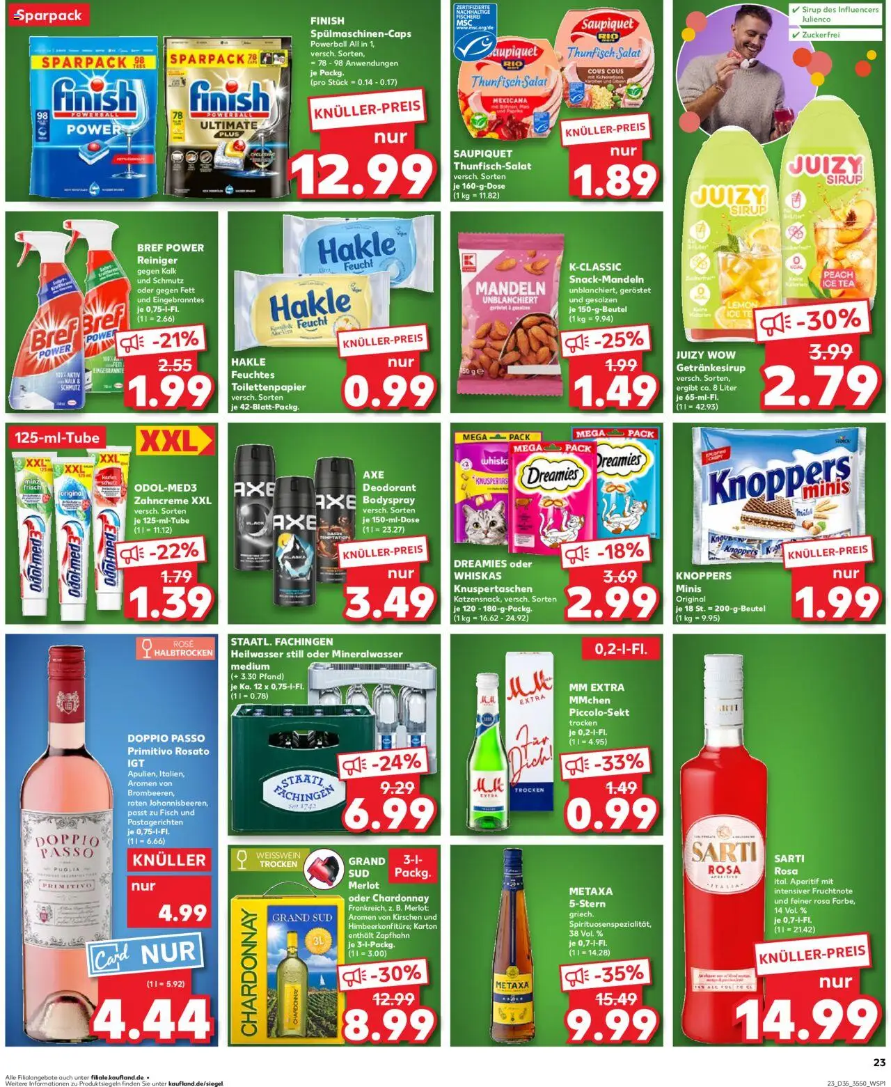 Kaufland prospekt Potsdam	 - gültig ab dem 28.08.2025 | Seite: 23 | Produkte: Merlot, Knoppers, Salat, Feuchtes Toilettenpapier