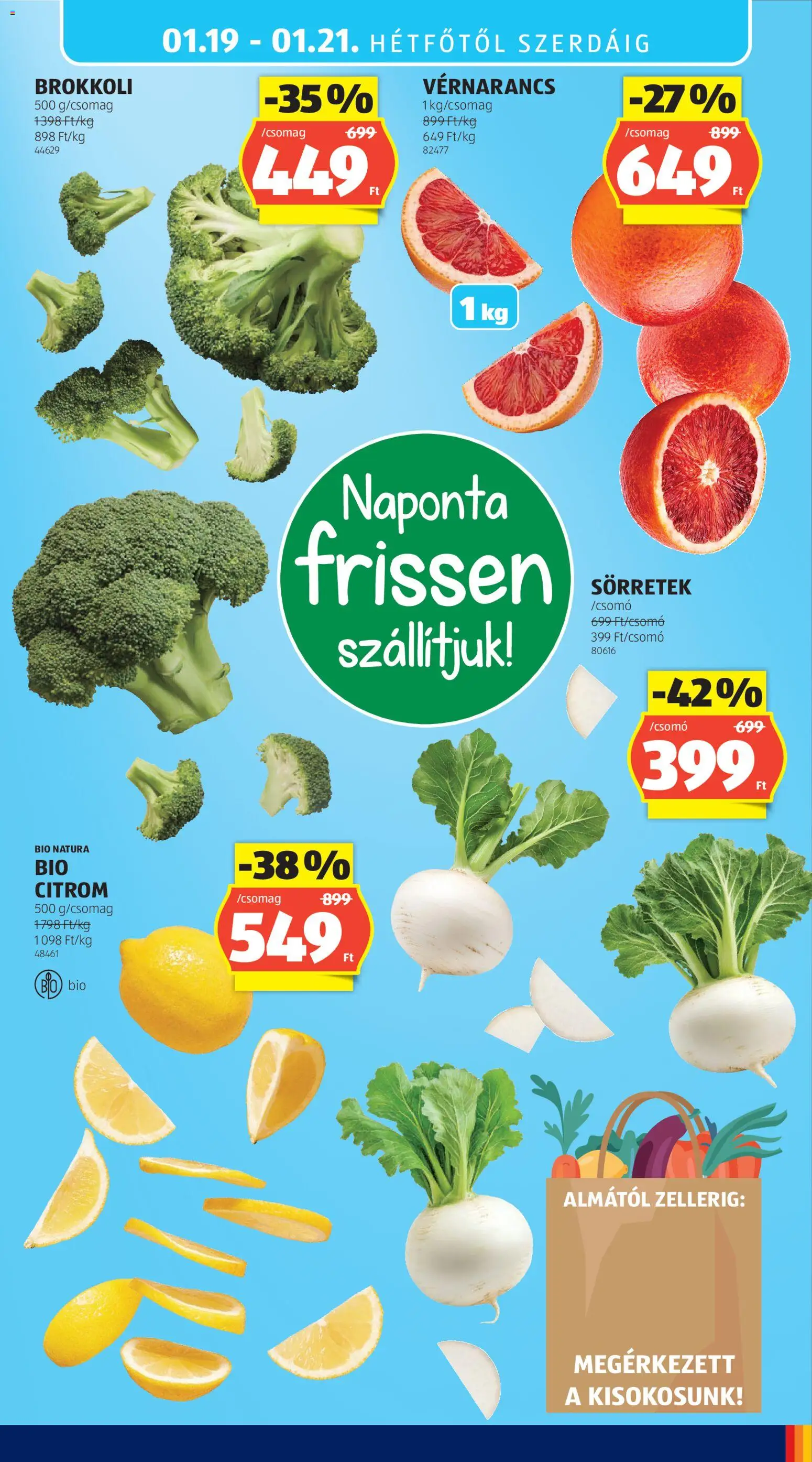 Aldi akciós ujság - amely érvényes a következő dátumtól: 15.01.2026 | Oldal: 35 | Termékek: Brokkoli, Citrom