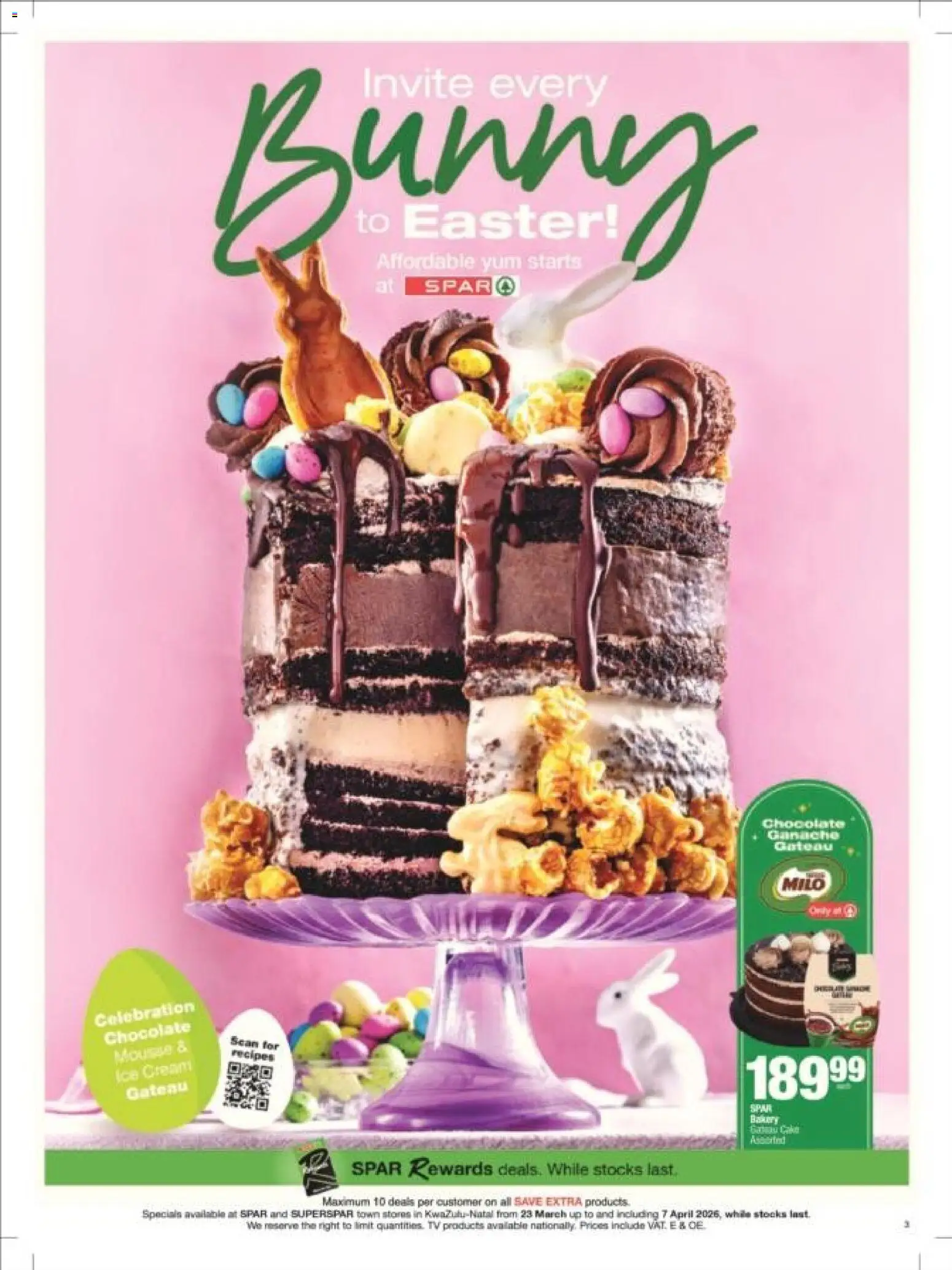 New Superspar catalogue – valid from 23.03.2026 | Page: 3 | Products: TV, Chocolate, Cream, Ice cream