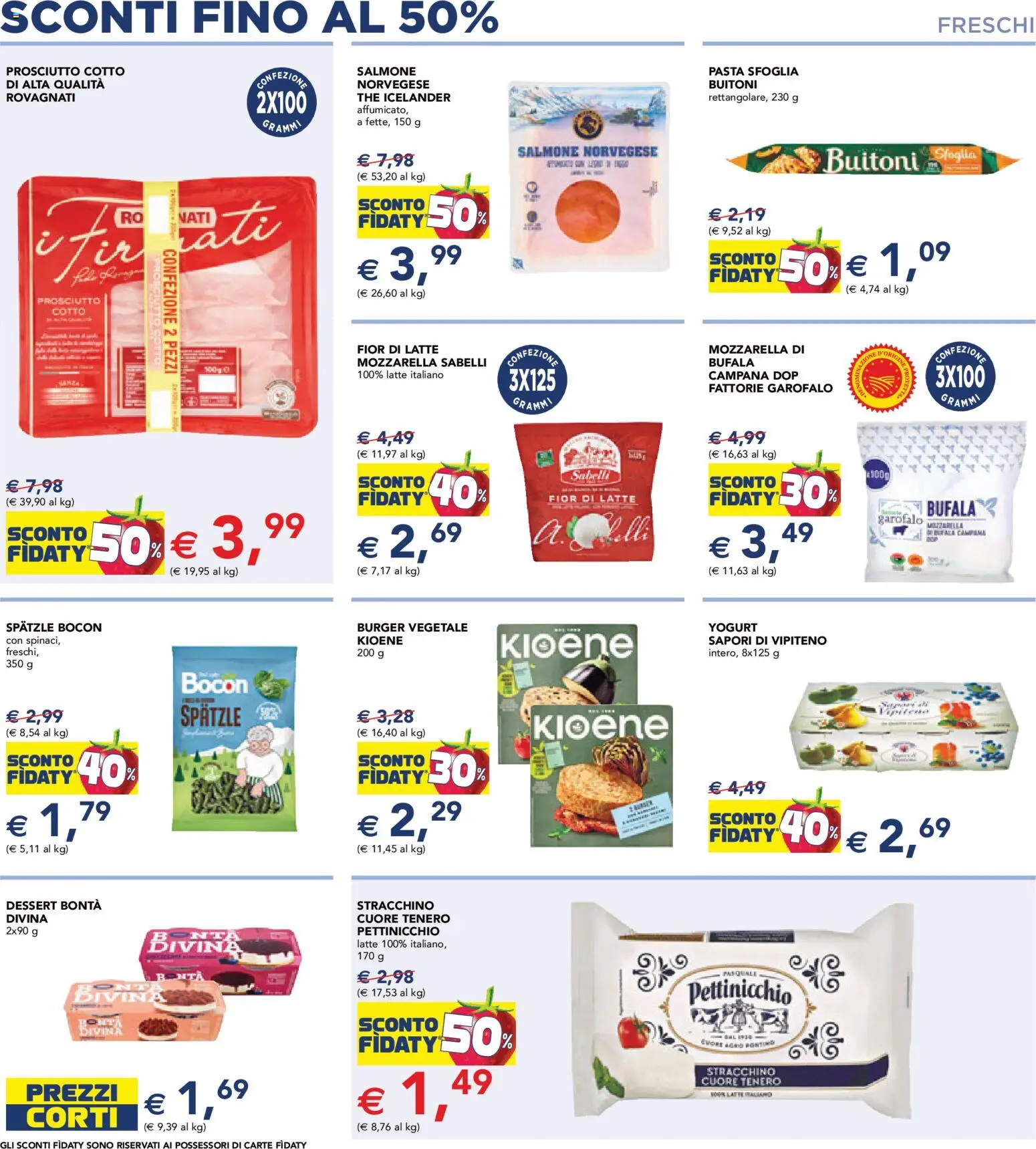 Volantino Esselunga S del 15.01.2026 | Pagina: 3 | Prodotti: Spatzle, Prosciutto Cotto, Salmone, Latte