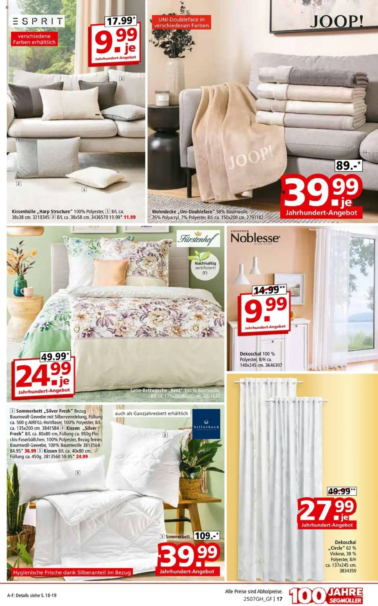 Segmüller Highlight - gültig ab dem 19.07.2025 | Seite: 29 | Produkte: Kissen