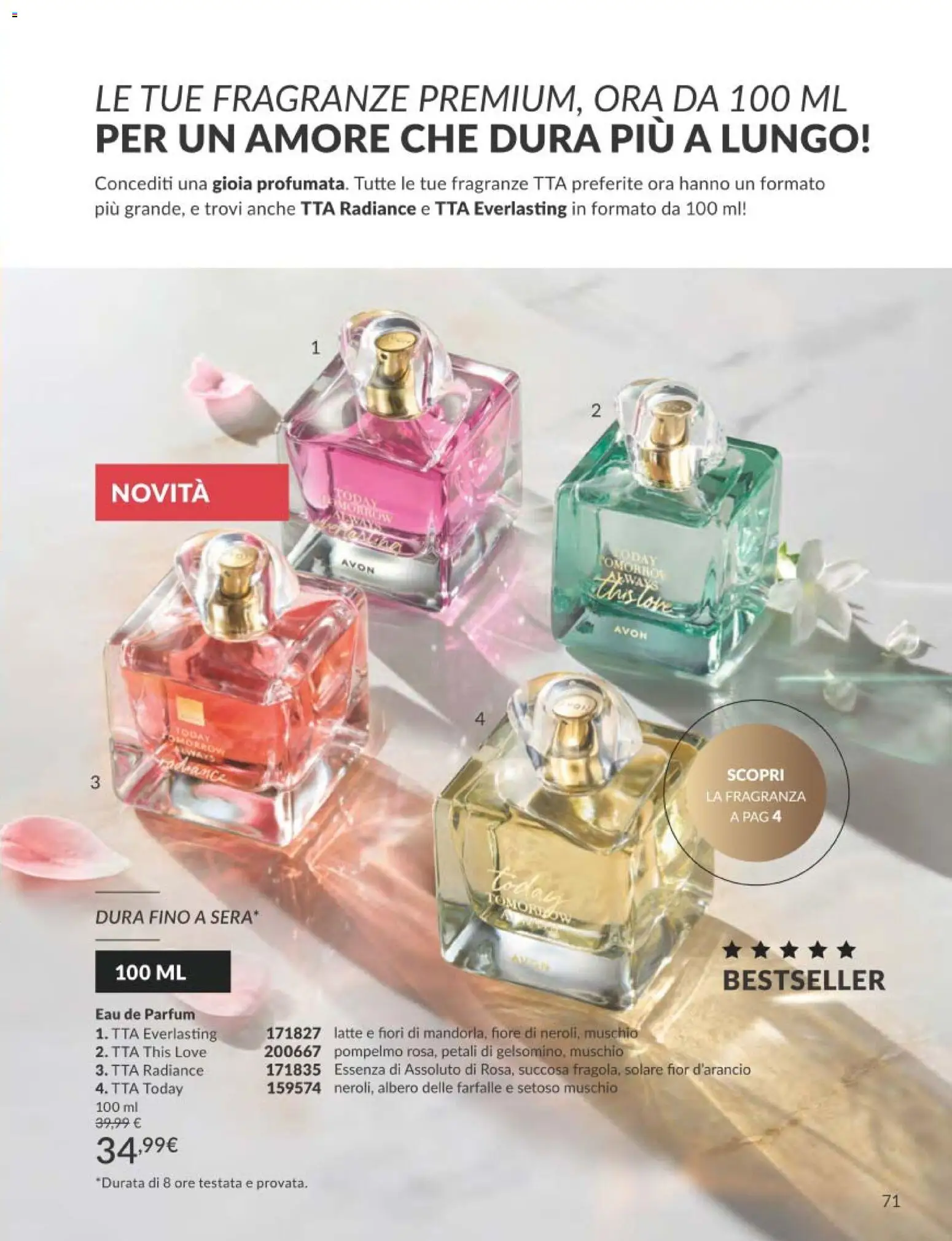 Volantino Avon del 31.12.2025 | Pagina: 71 | Prodotti: Pompelmo, Latte, Fragranza