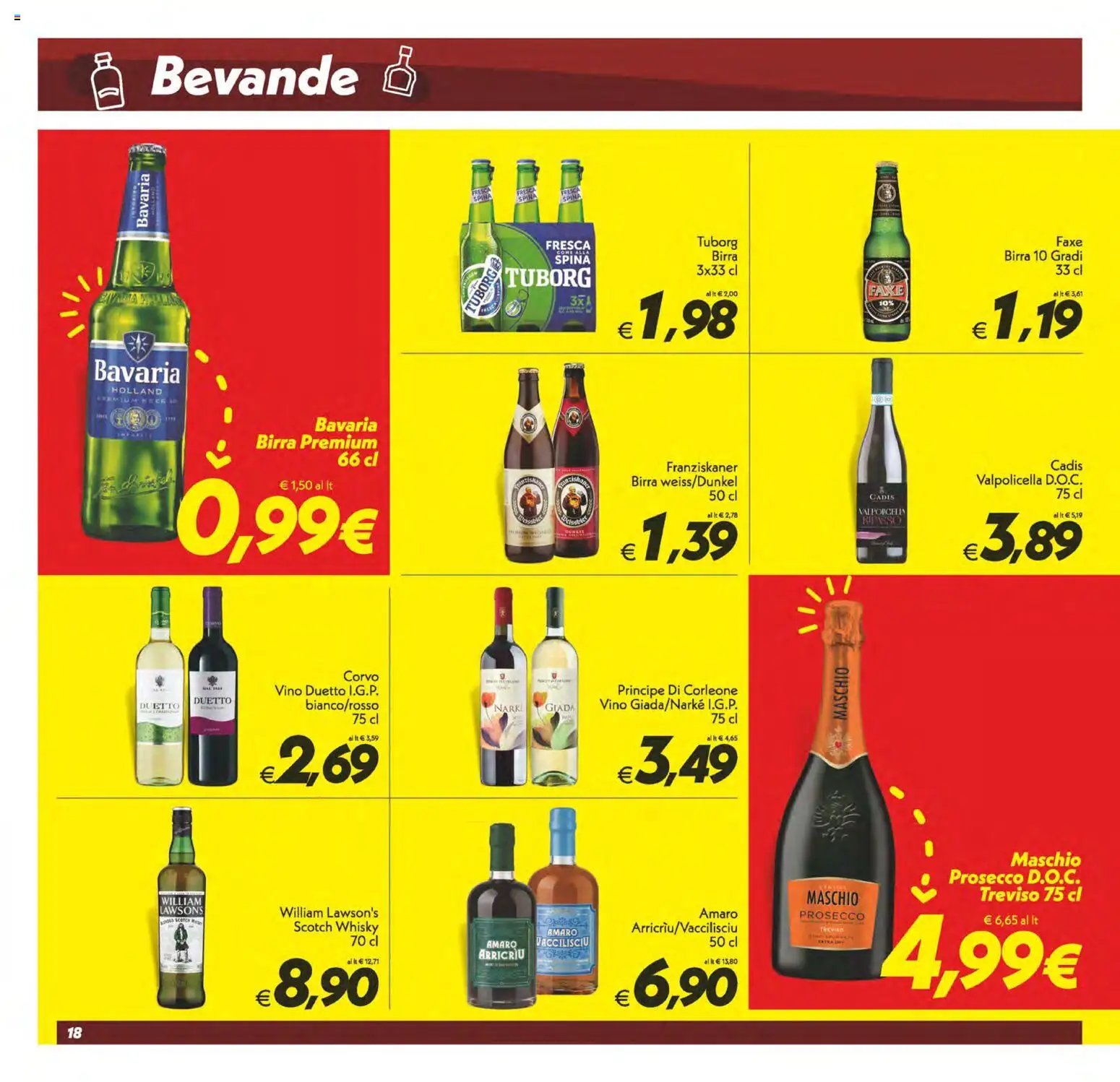 Volantino SuperConveniente del 23.01.2026 | Pagina: 18 | Prodotti: Birra, Prosecco, Whisky, The