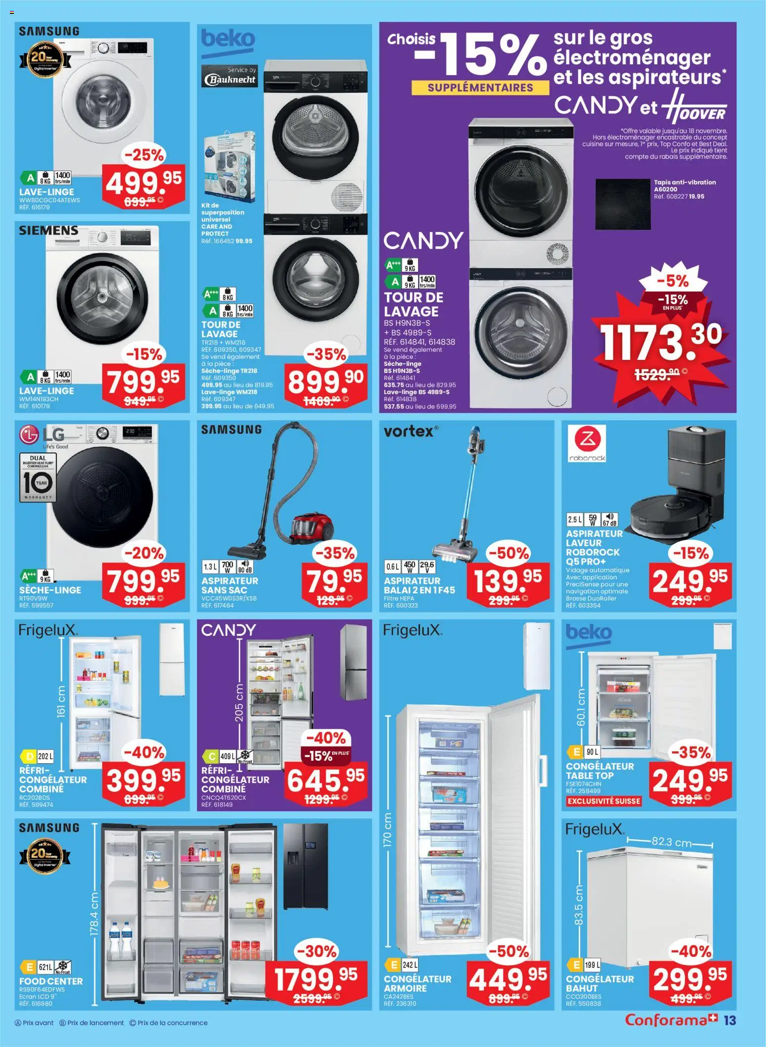 Conforama Aktionen Singles FR – gültig ab 05.11.2025 | Seite: 13 | Produkte: Navigation, Top, Samsung, Siemens