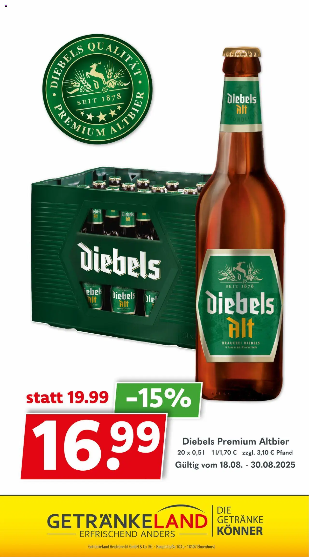 Getränkeland Prospekt 	 - gültig ab dem 18.08.2025 | Seite: 12 | Produkte: Diebels