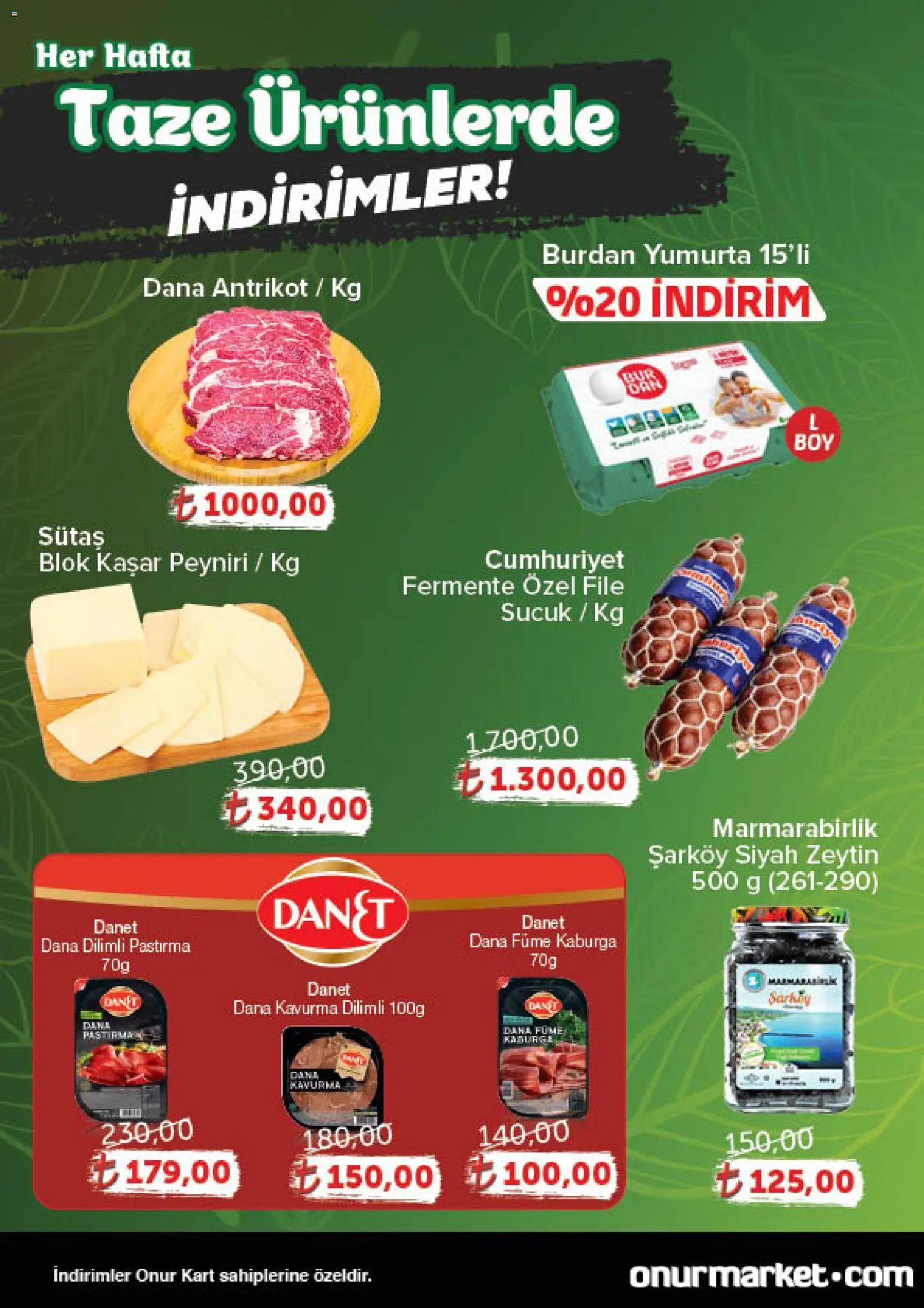 Onur Market Katalog Gurme - Bursa - 20.11.2025 tarihinden itibaren geçerlidir | Sayfa: 2 | Ürünler: Yumurta, Zeytin, Dana füme, Sucuk