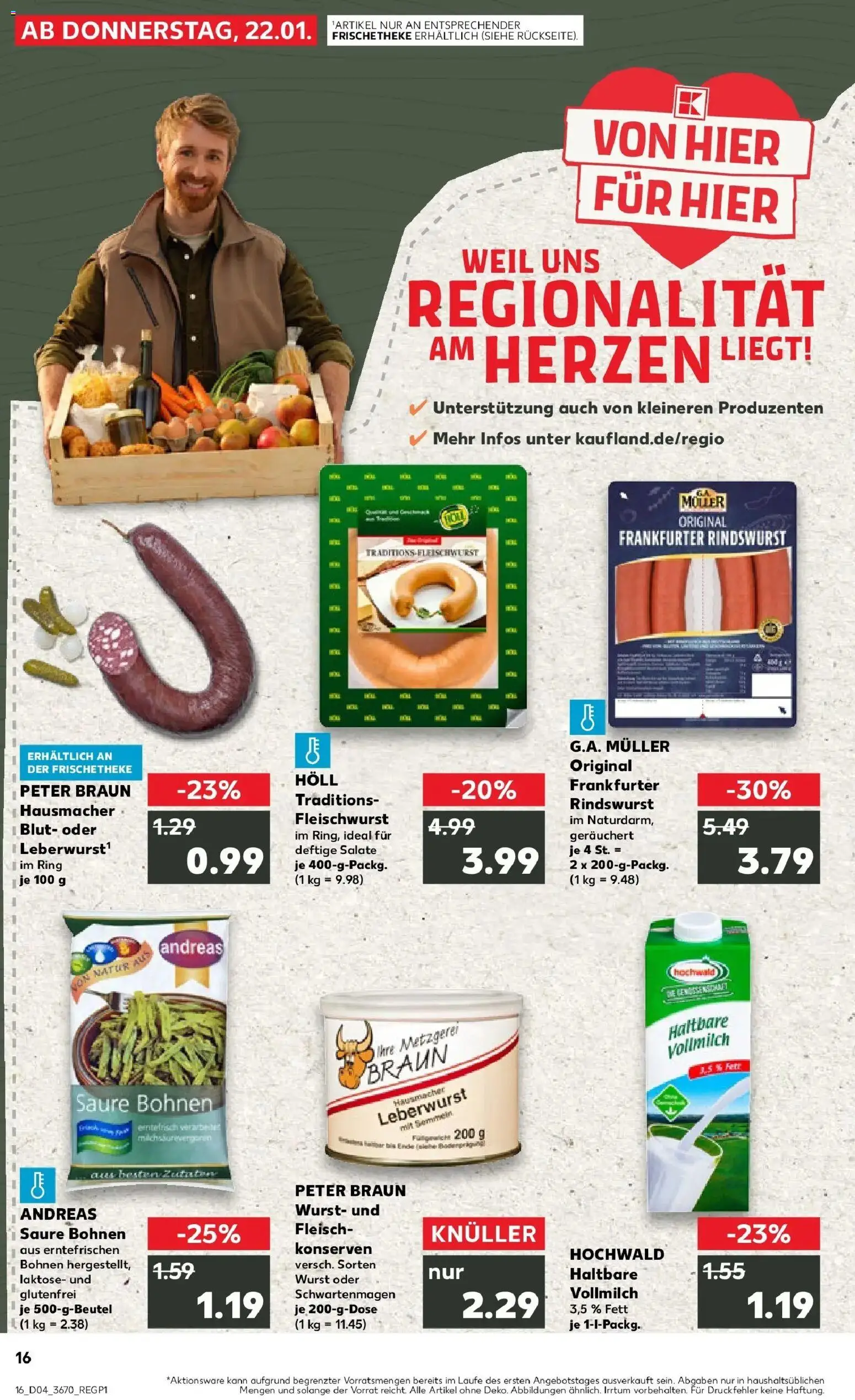 Kaufland prospekt Kaiserslautern	 – gültig ab 22.01.2026 | Seite: 1 | Produkte: Wurst, Fleisch