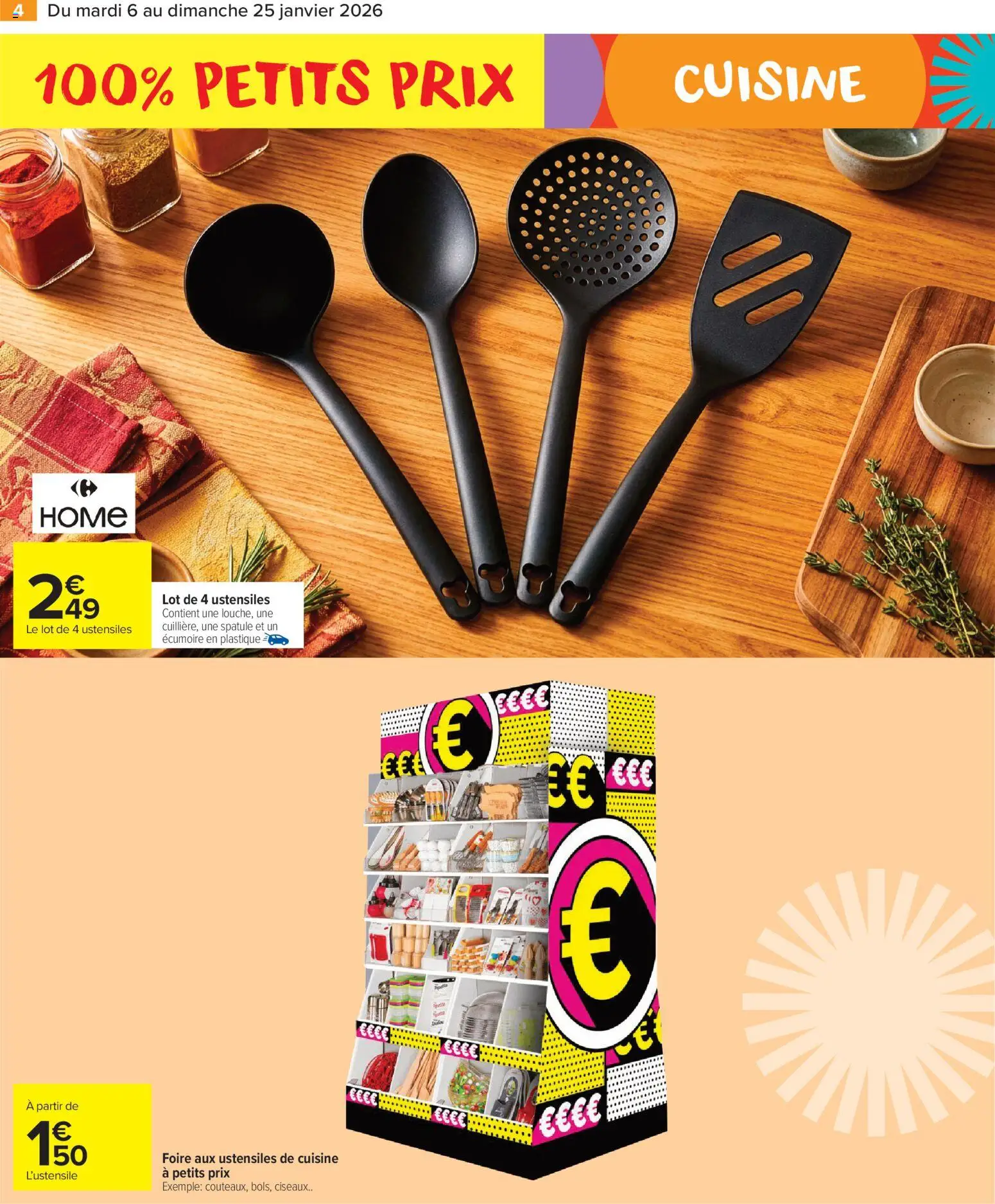 {H1} | Page: 4 | Produits: Écumoire, Spatule, Ciseaux