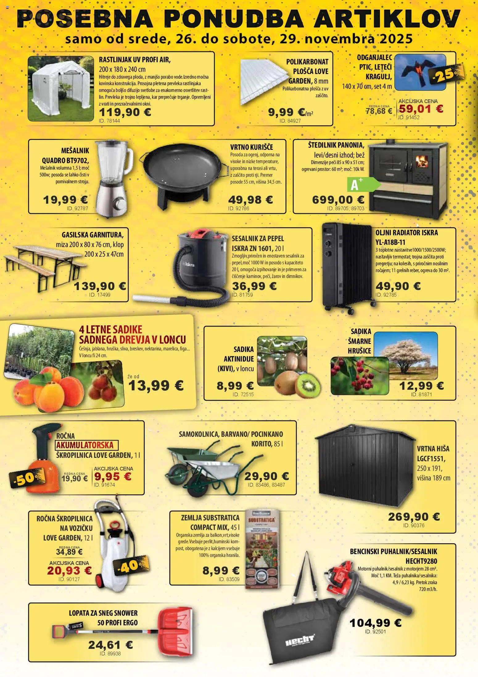 Novi Živex katalog ponudbe – veljaven od 26.11.2025 | Stran: 2 | Izdelki: Žemlja, Teza, Prevleka, Štedilnik