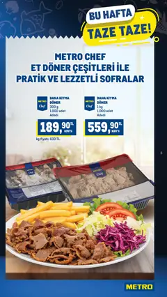 03.12.2025 tarihinden itibaren geçerli olan Metro kataloğu önizlemesi | Sayfa: 5 | Ürünler: Döner, Kıyma