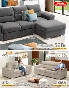 Anteprima del volantino Mondo Convenienza Pocket Gennaio catalogo valido a partire dal 04.01.2026 | Pagina: 59 | Prodotti: Divano letto, Letto, Divano