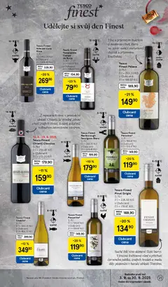 Tesco Finest Pinot Grigio, 0,75 l, suché bílé víno slámově žluté barvy od 10.09.2025 | Strana: 21