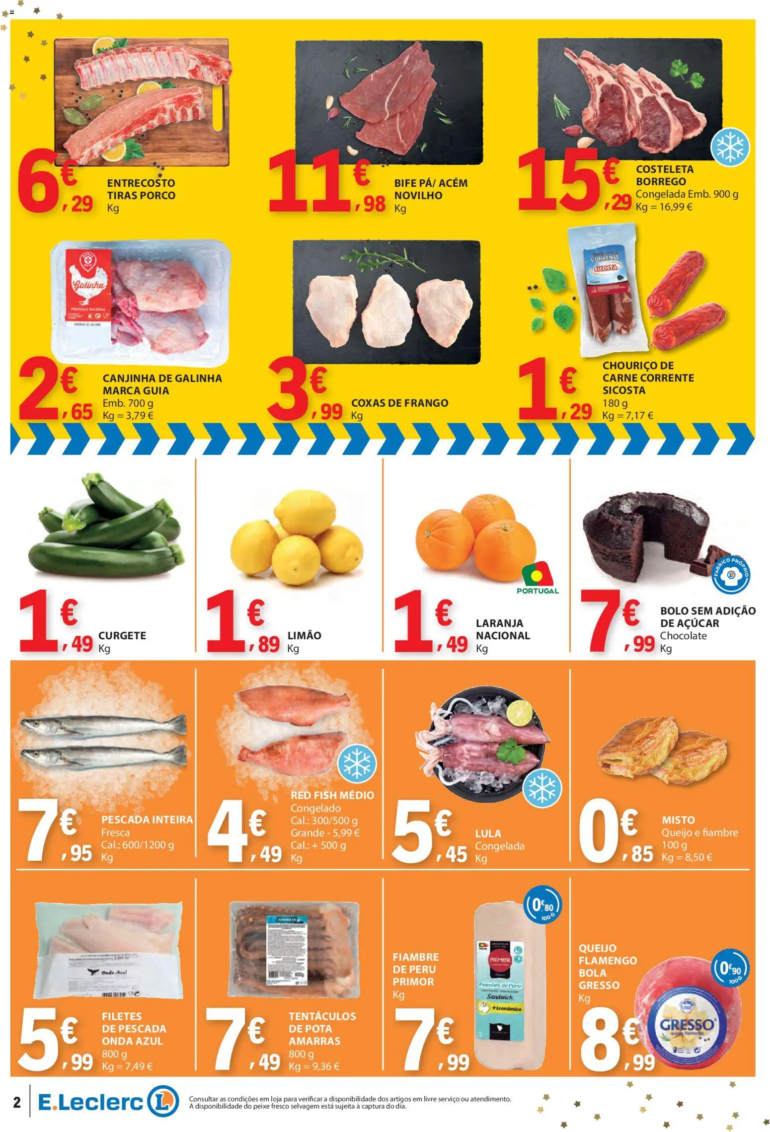 E.Leclerc Catálogo Fim de Semana │ válido de 07.11.2025 | Página: 2 | Produtos: Curgete, Primer, Queijo, Chouriço