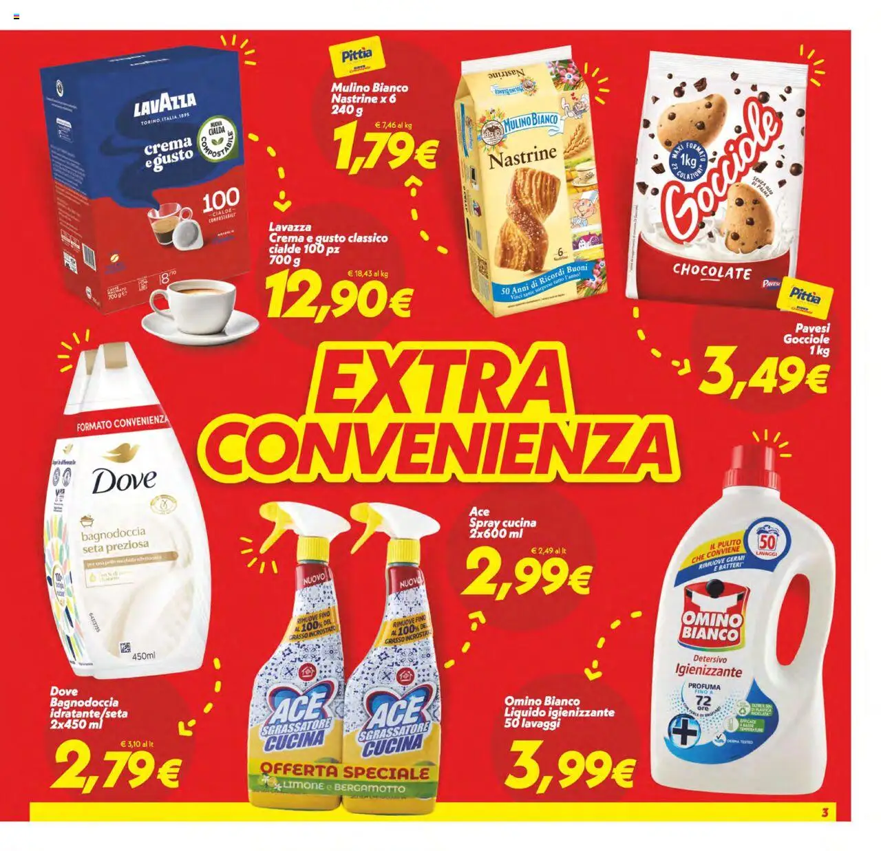 Volantino SuperConveniente del 24.07.2025 | Pagina: 3 | Prodotti: Crema, Sgrassatore, Limone, Lavazza
