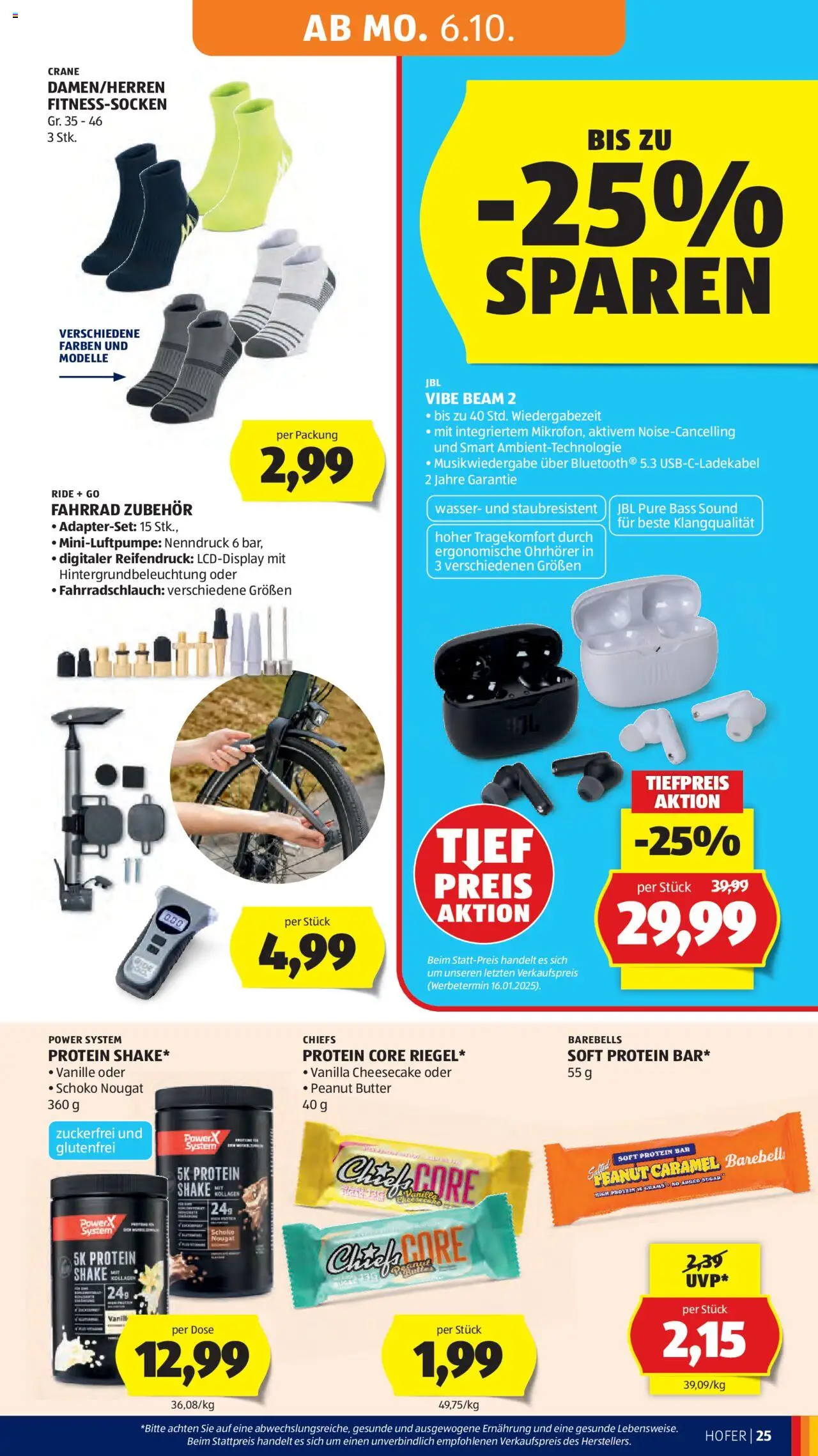 Hofer Flugblatt gültig ab 03.10.2025 | Seite: 29 | Produkte: Wasser, Butter