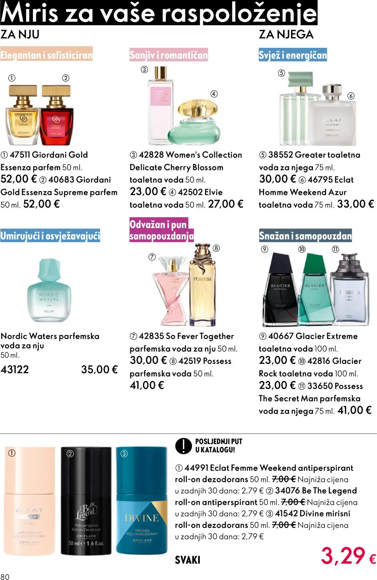 Oriflame katalog | vrijedi od 08.10.2025 | Stranica: 80 | Proizvodi: Parfem, Miris, Dezodorans, Voda