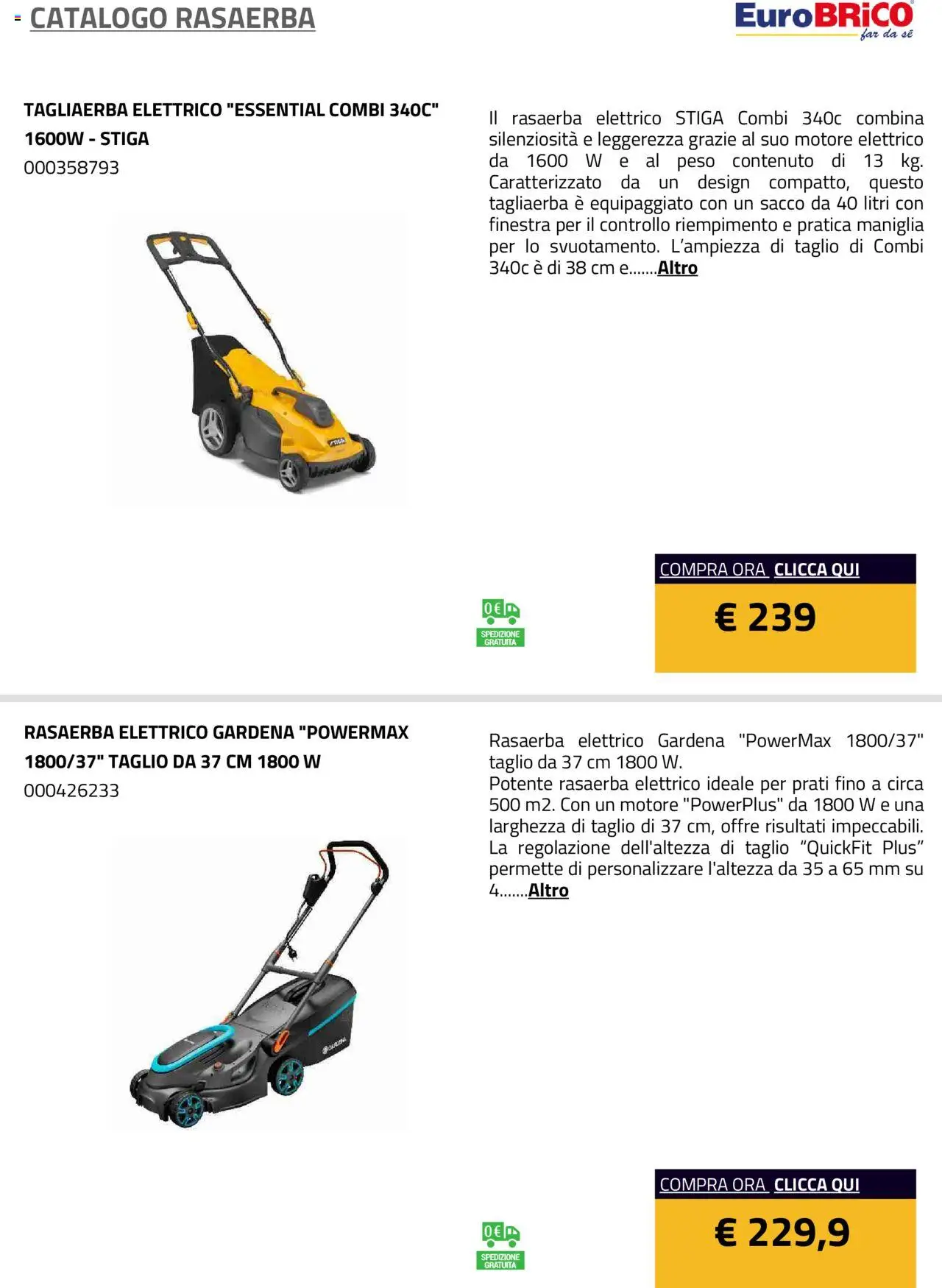 Volantino Eurobrico del 23.07.2025 | Pagina: 36 | Prodotti: Rasaerba