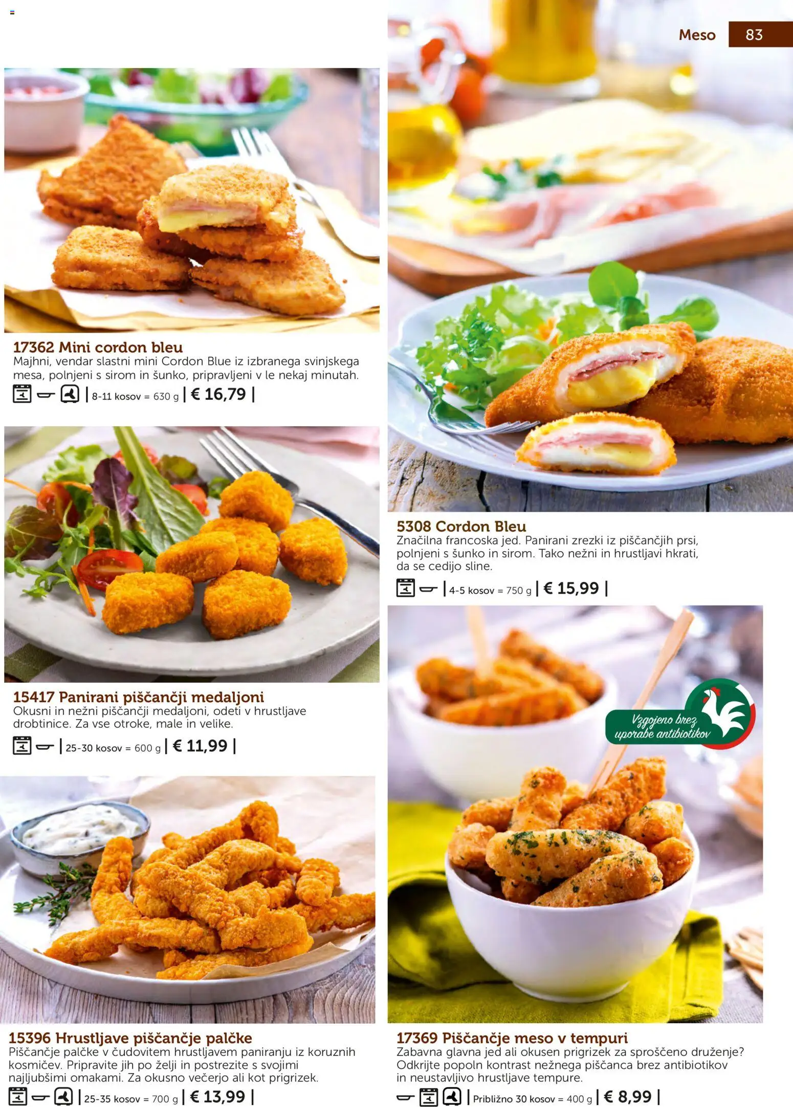 Novi Bofrost katalog ponudbe – veljaven od 04.03.2026 | Stran: 83 | Izdelki: Zrezki, Piscancje meso