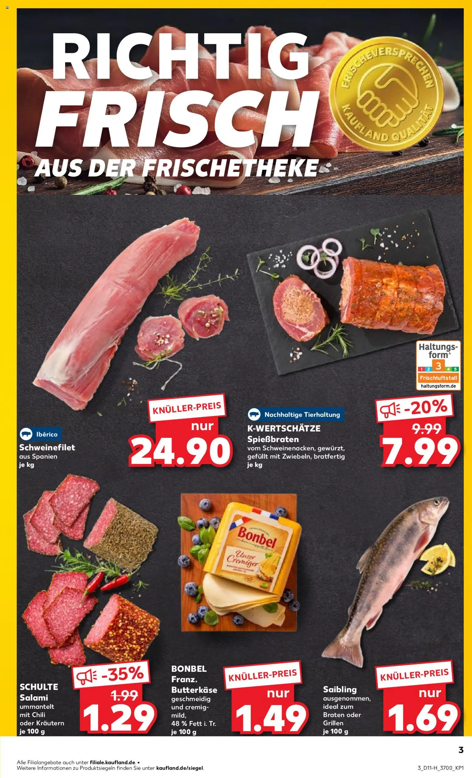 Kaufland Prospekt Rostock	 – gültig ab 12.03.2026 | Seite: 3 | Produkte: Butter, Schweinefilet, Chili, Salami