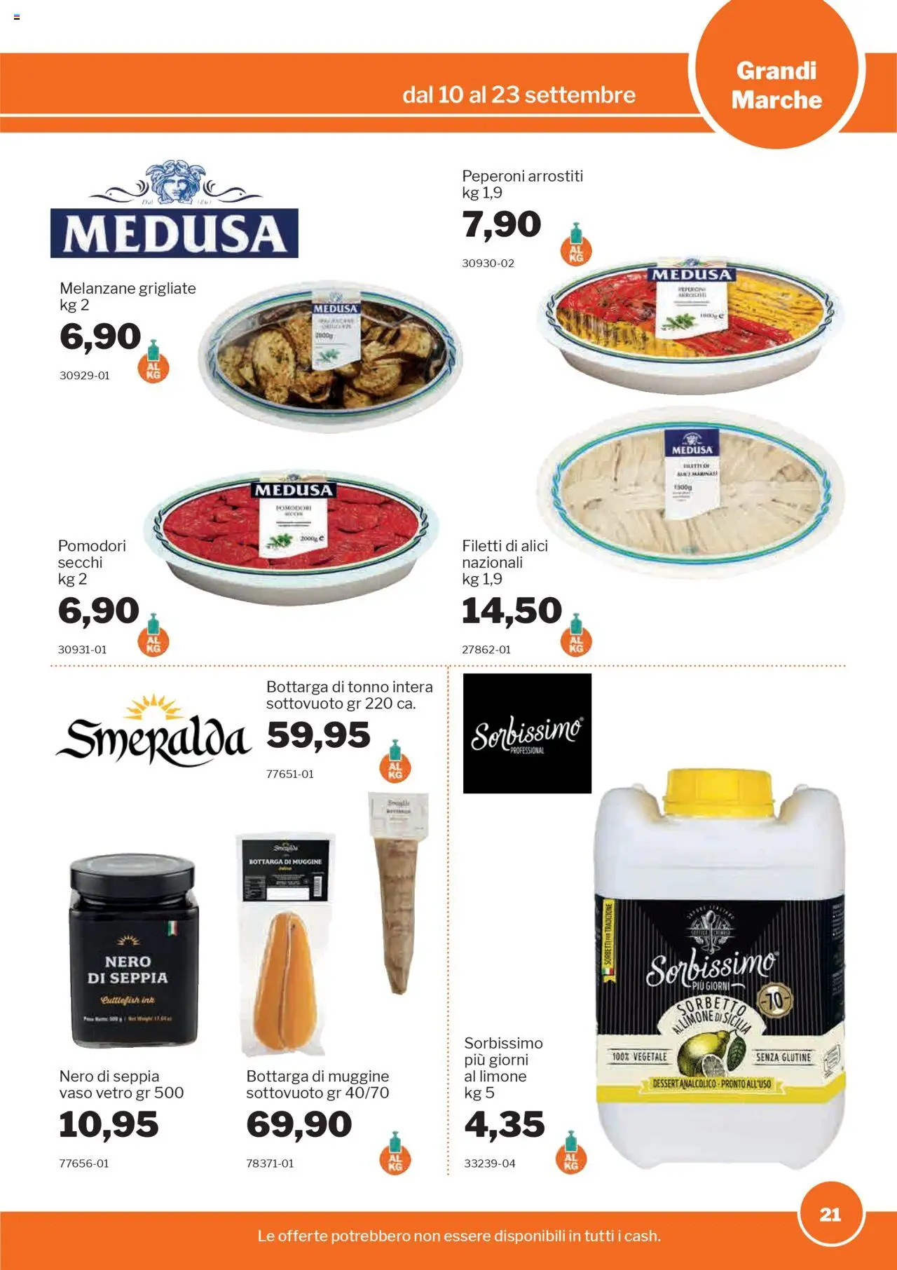 Volantino Sogegross del 10.09.2025 | Pagina: 21 | Prodotti: Pomodori, Melanzane, Alici, Vaso