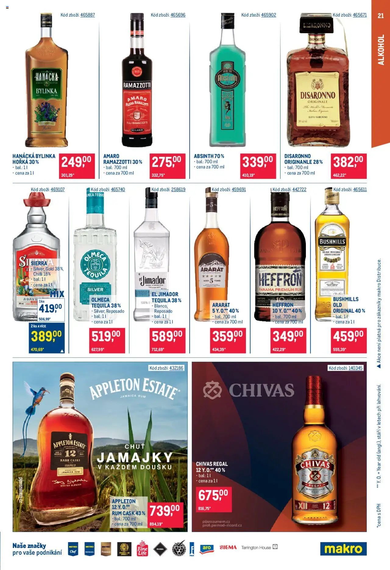 Makro leták - Gastronomie od 04.06.2025 | Strana: 21 | Produkty: Chivas, Tequila, Regál, Absinth
