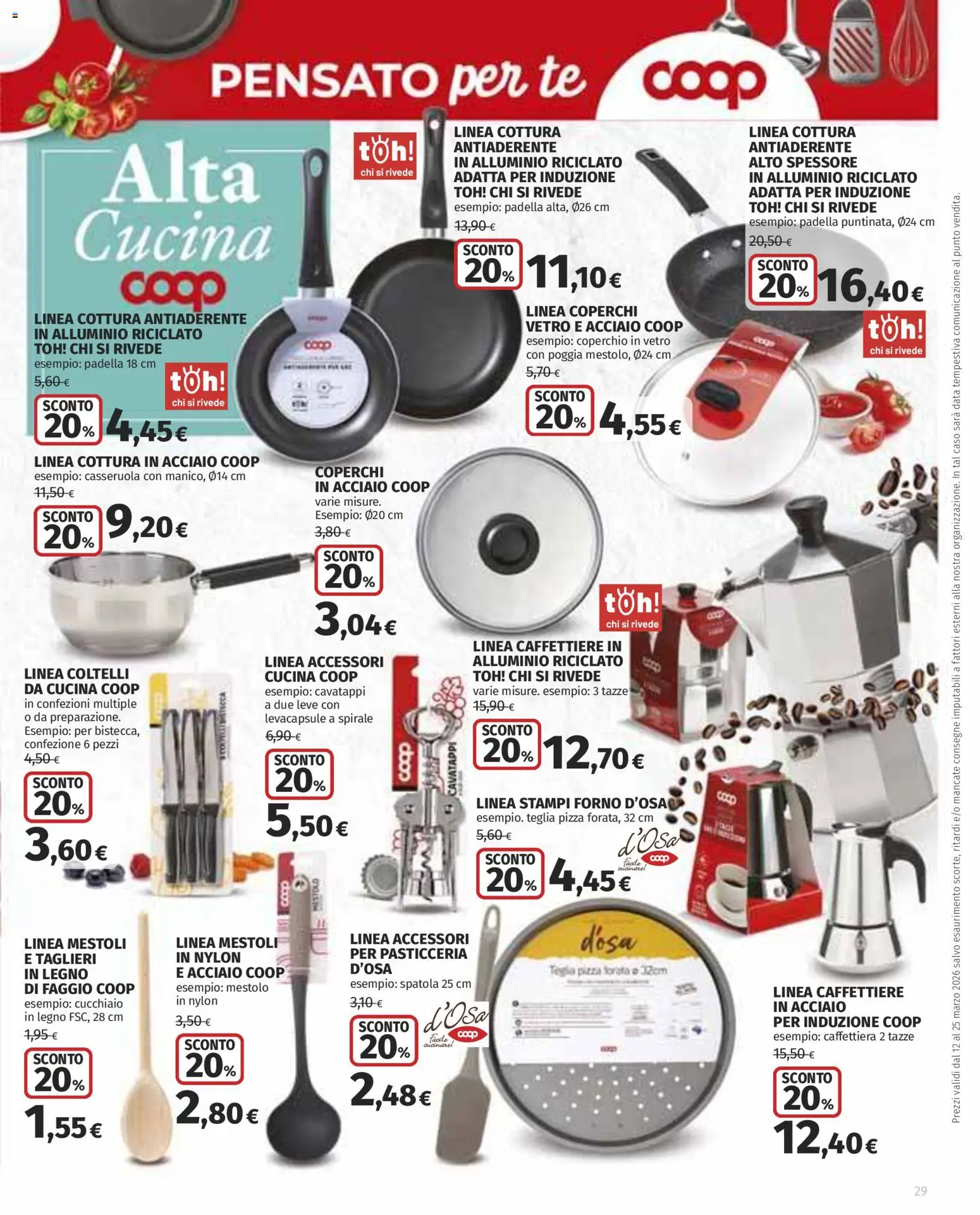 Volantino Ipercoop del 12.03.2026 | Pagina: 29 | Prodotti: Caffettiera, Tè, Forno, Casseruola