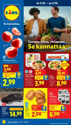 Lidl-mainoslehti voimassa 02.10.2025 alkaen