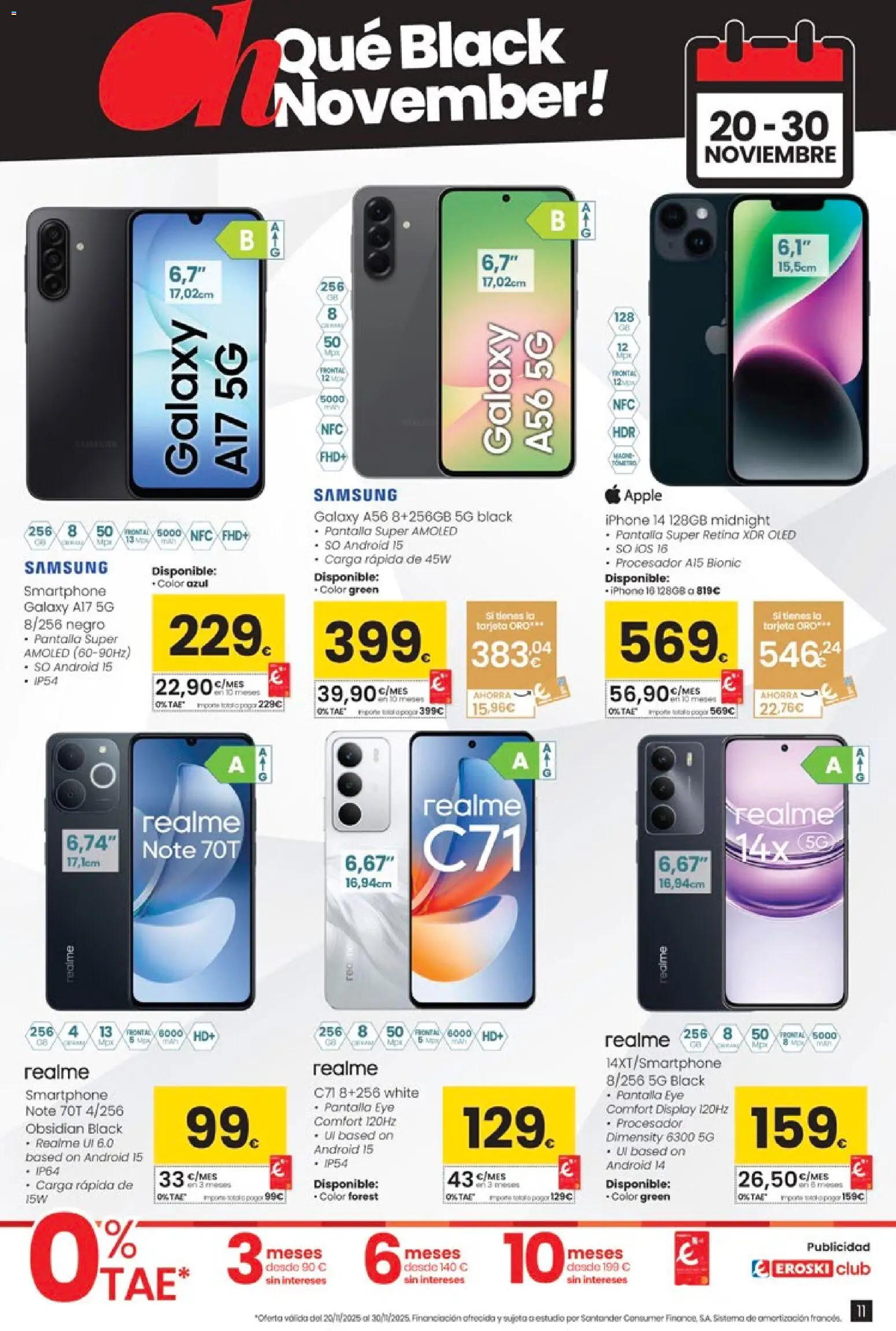 Eroski - Black Friday │ válido desde el 20.11.2025 | Página: 11 | Productos: Smartphone, Apple, Iphone