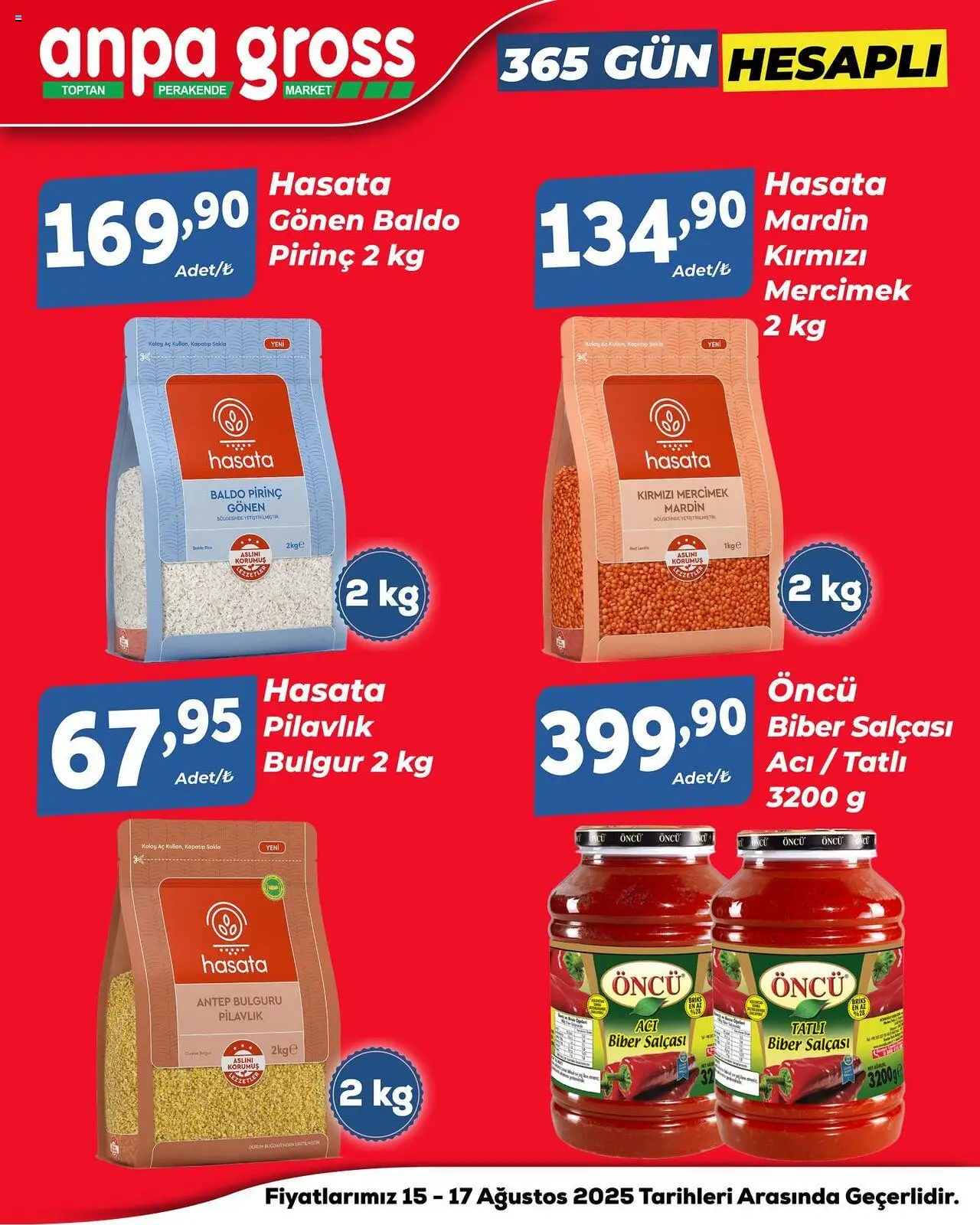Anpa Gross Hafta Sonu Fırsatları  - 15.08.2025 tarihinden itibaren geçerlidir | Sayfa: 5 | Ürünler: Ravioli, Pirinç, Biber