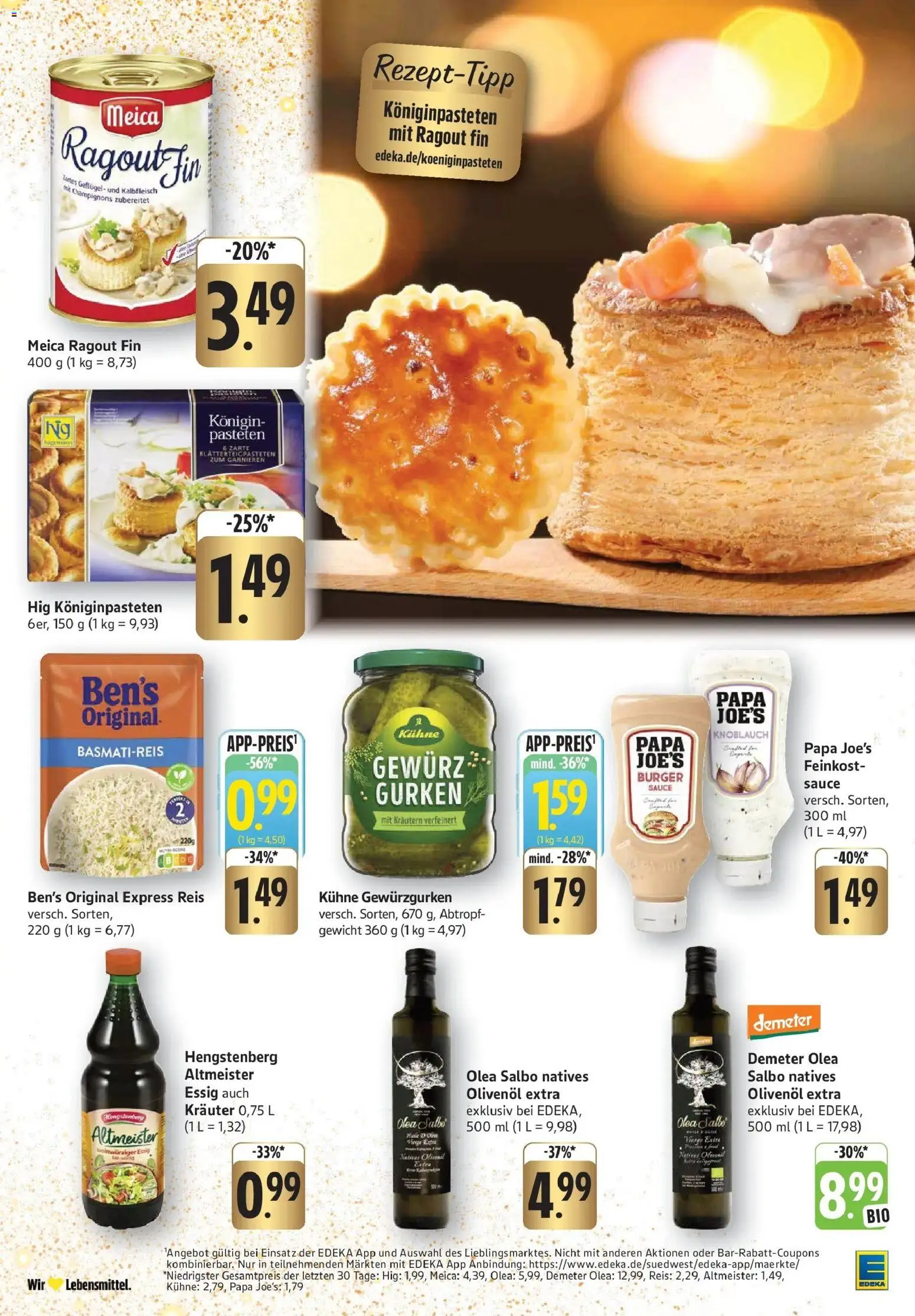 Edeka prospekt Ottersweier	 – gültig ab 08.12.2025 | Seite: 21 | Produkte: Meica, Champignons, Knoblauch, Reis