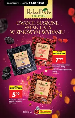 Pogląd oferty "Rodzynki hetmańskie BakaD'Or, 200 g, Raisins, 200 g" - ważna od 12.01.2026 | Strona: 76