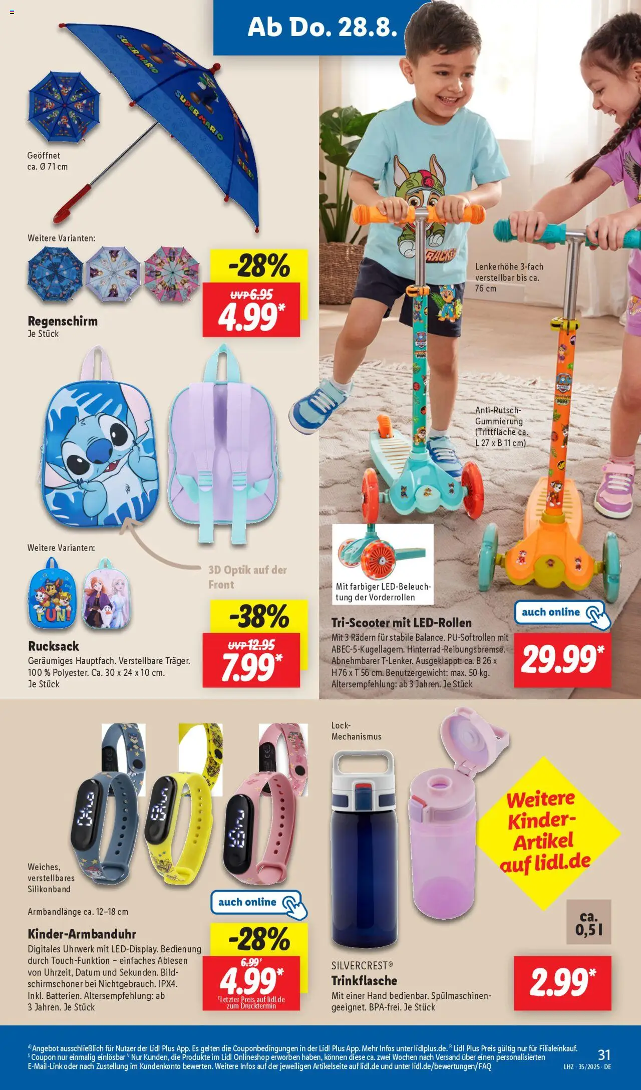 Lidl Prospekt Gedern	 - gültig ab dem 25.08.2025 | Seite: 19 | Produkte: Rucksack, Regenschirm