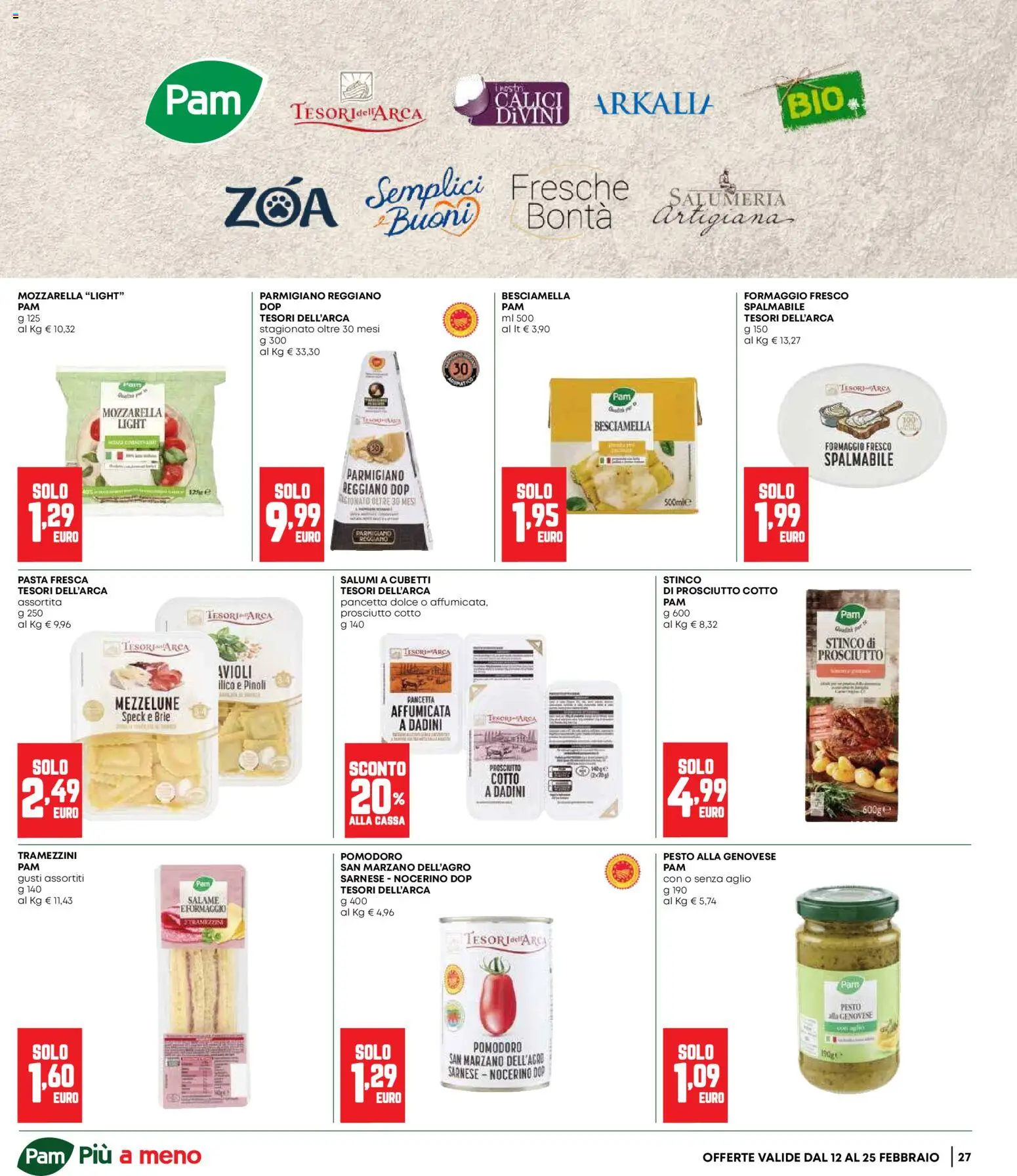 Volantino Panorama del 12.02.2026 | Pagina: 27 | Prodotti: Speck, Salame, Pancetta, Mozzarella