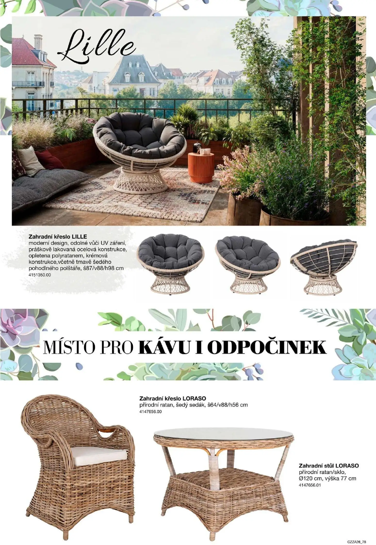 Sconto nábytek katalog - Zahradní speciál od 01.01.2026 | Strana: 78 | Produkty: Křeslo, Stůl