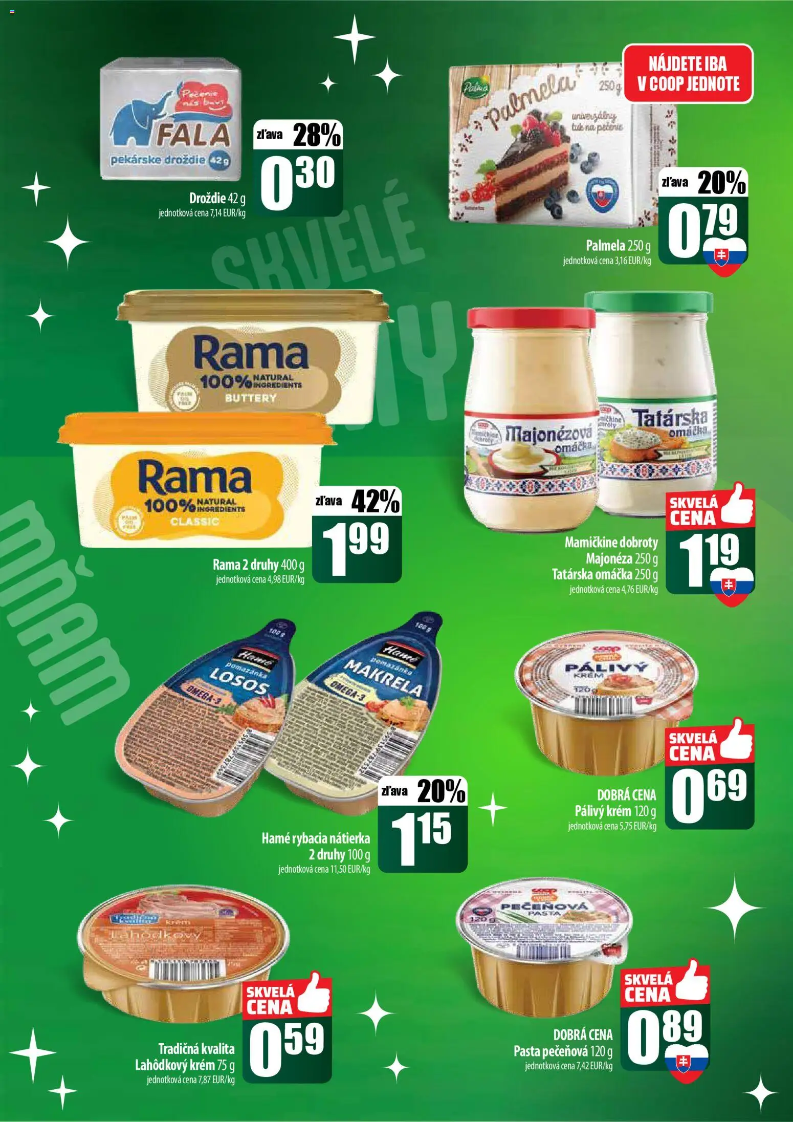 Nové COOP Jednota akcie – leták je platný od 18.12.2025 | Strana: 32 | Produkty: Losos, Tatárska omáčka, Omáčka, Rama