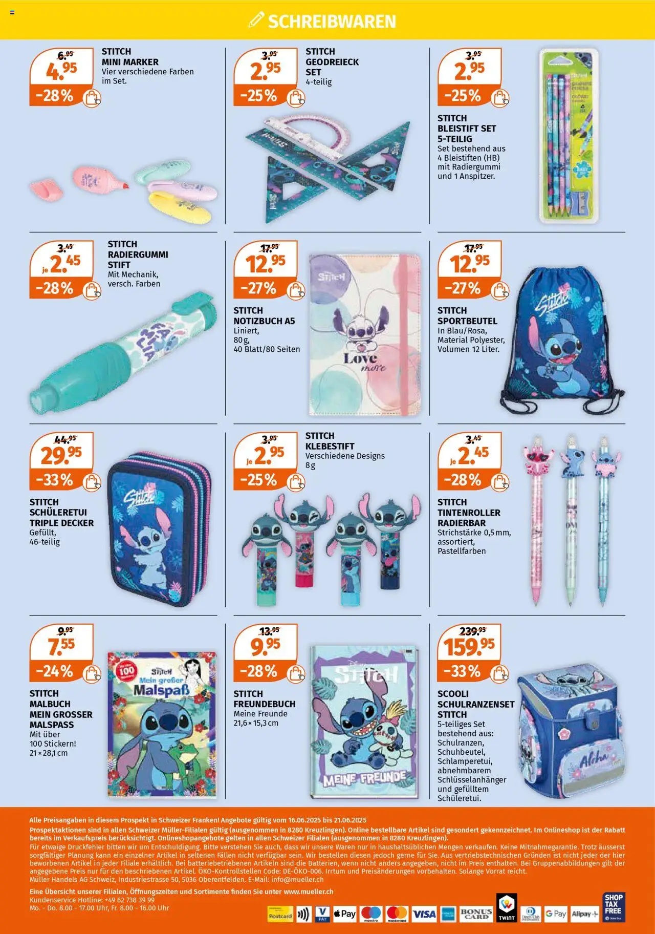 Müller Aktionen Schulanfang ab 16.06.2025 | Seite: 4 | Produkte: Notebook, Notizbuch, Uhr