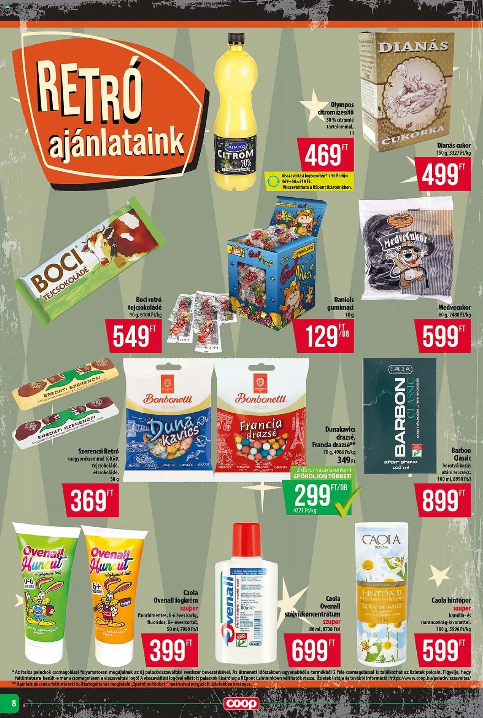 COOP Szolnok akciós ujság - amely érvényes a következő dátumtól: 12.02.2026 | Oldal: 8 | Termékek: Kavics, Cukorka, Cukor, Citrom