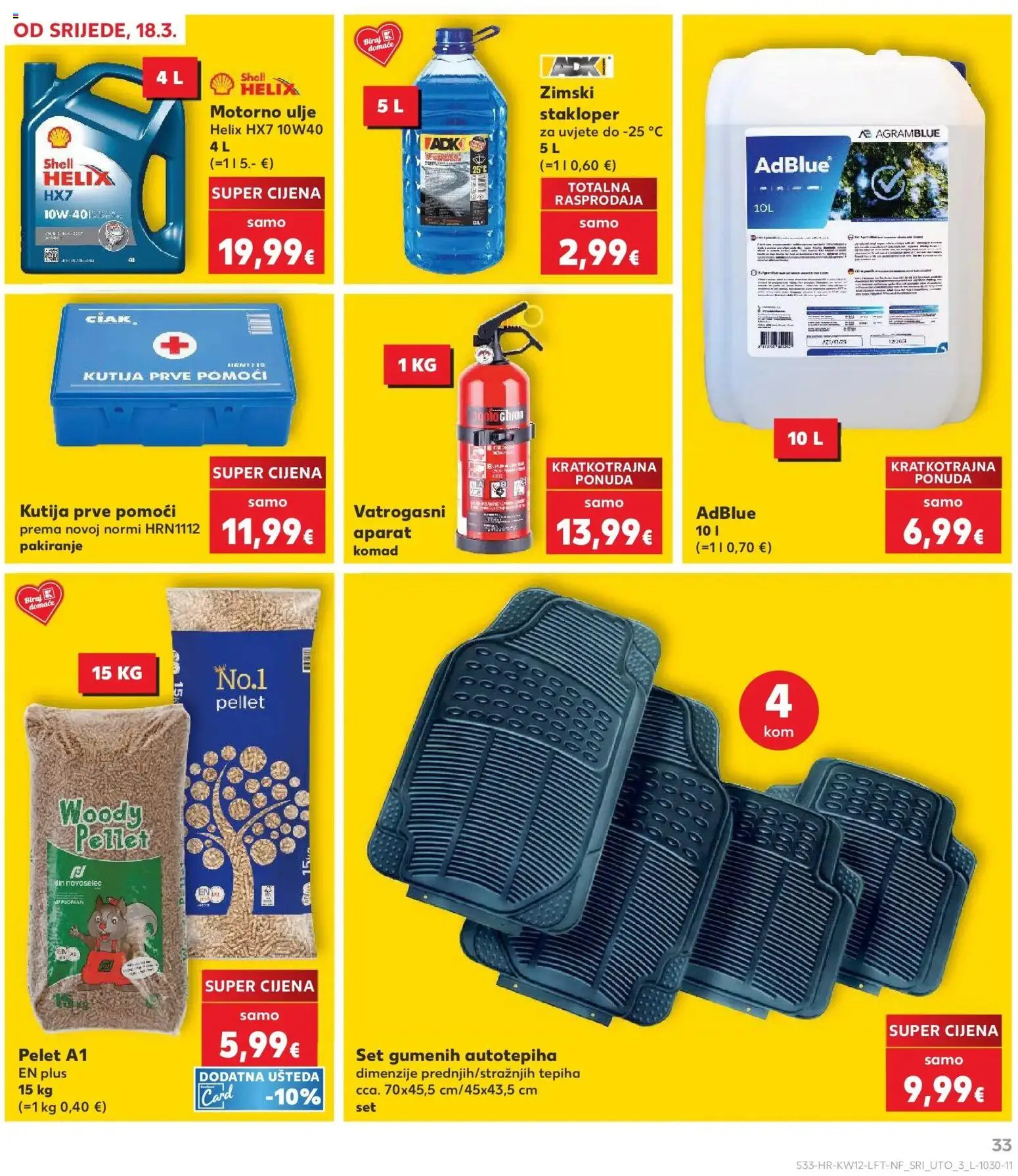 Kaufland katalog | vrijedi od 17.03.2026 | Stranica: 33 | Proizvodi: Kutija, Motorno ulje, Ulje