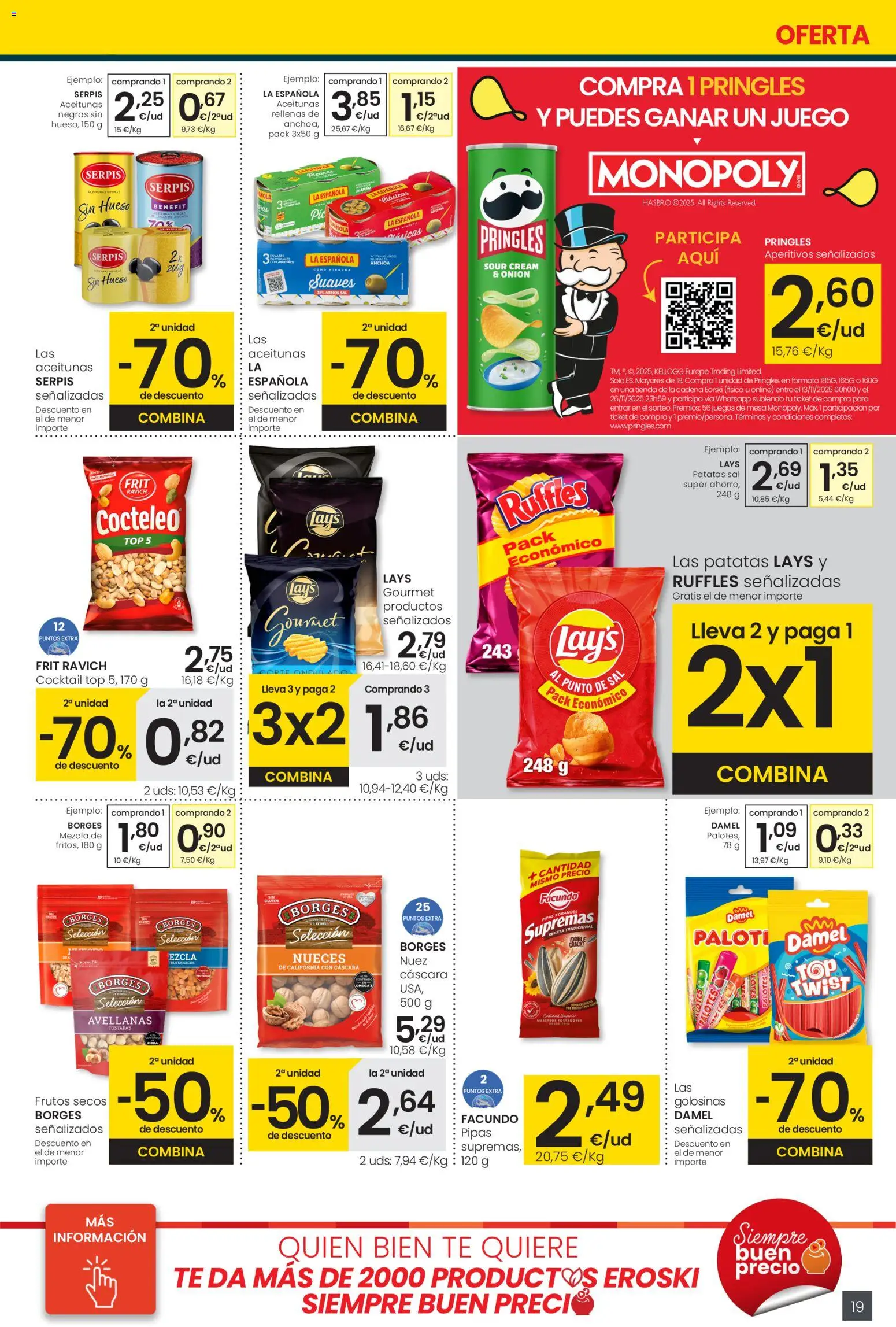 Eroski folleto │ válido desde el 13.11.2025 | Página: 19 | Productos: Golosinas, Frutos secos, Té, Juegos de mesa